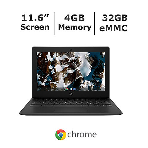 HP 11 G9 EE Celeron Dual-Core N4500 11.6" Chromebook, 32GB eMMC, 4GB Memory - Black