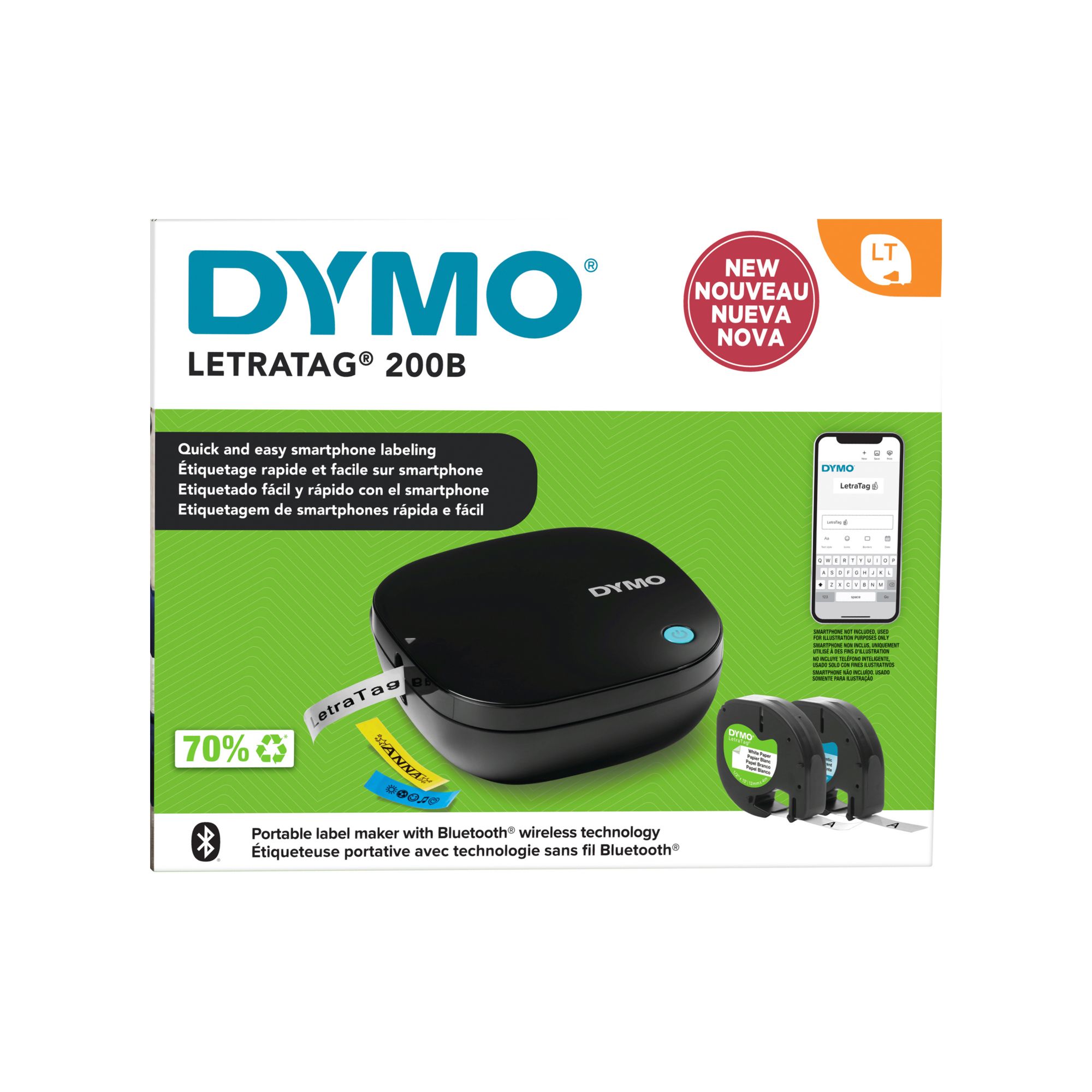 DYMO LetraTag Bluetooth Label Maker with 2 Assorted Label Tapes | BJ's ...