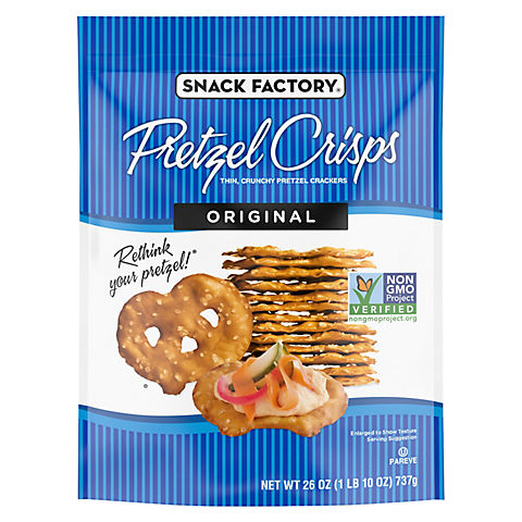 Snack Factory Pretzel Crisps, 26 oz.