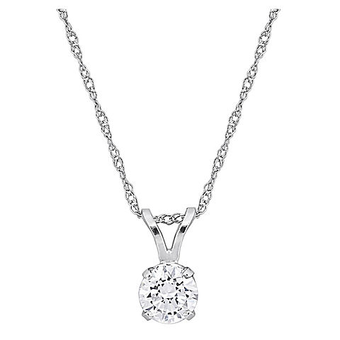 .5 ct. t.w. Lab-Grown Diamond Solitaire Pendant Necklace in 14k White Gold