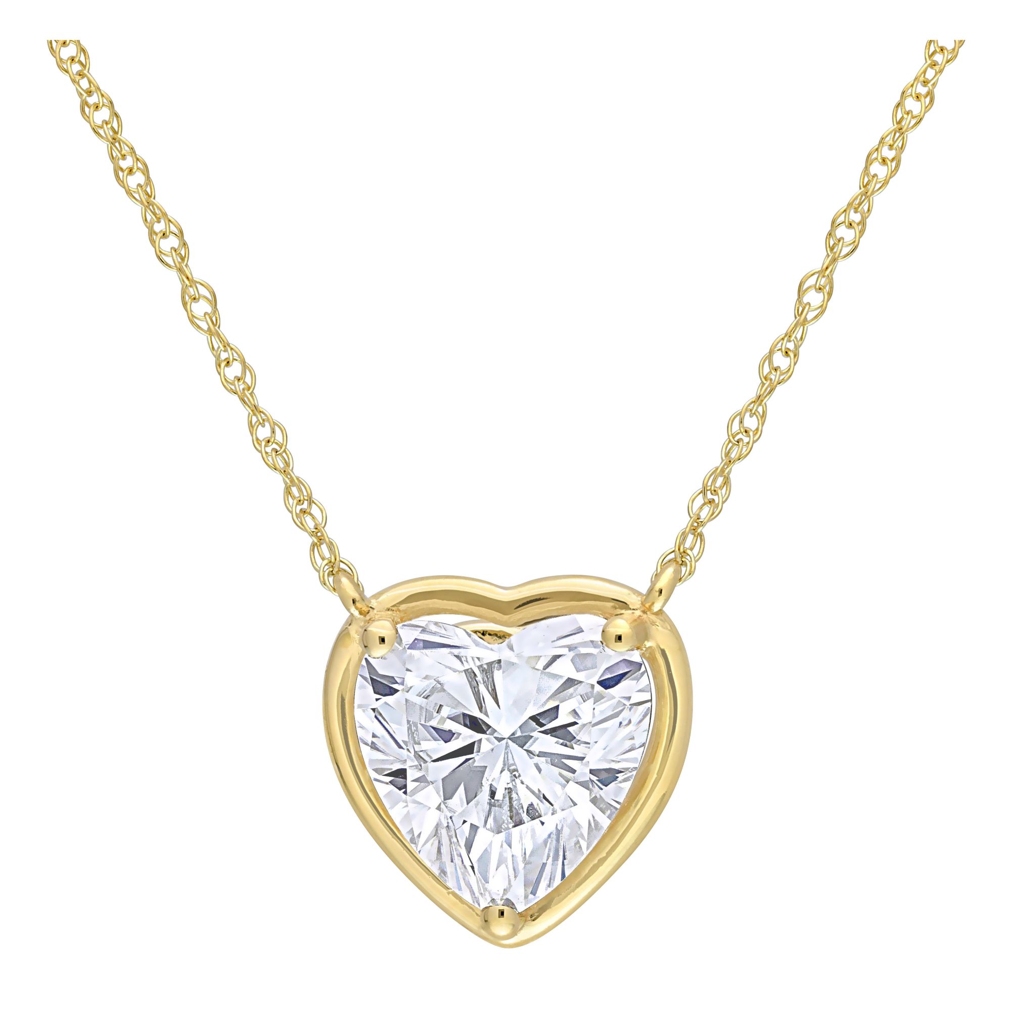 Moissanite heart deals pendant