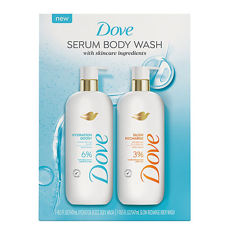 Dove Body Wash Hydration Boost & Glow Recharge, 2 pk./18.5 oz.