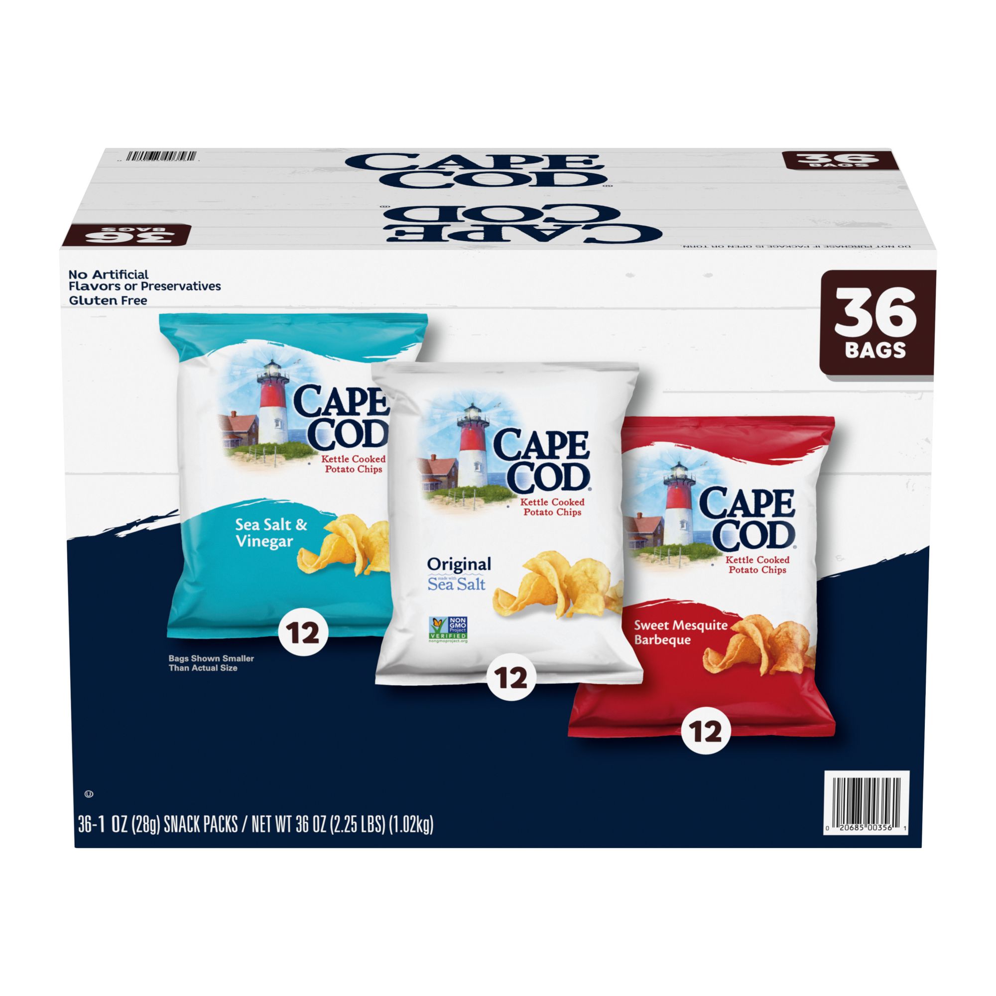 Cape Cod Potato Chips Variety Pack, 36 ct./1 oz. | BJ's Wholesale Club