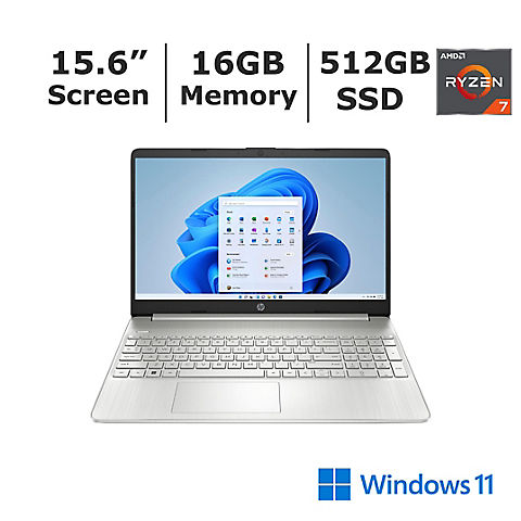 HP Inc. 15.6" Touchscreen laptop 15-EF2747wm, AMD Ryzen 7 5700, 16GB, 512 SSD - Silver