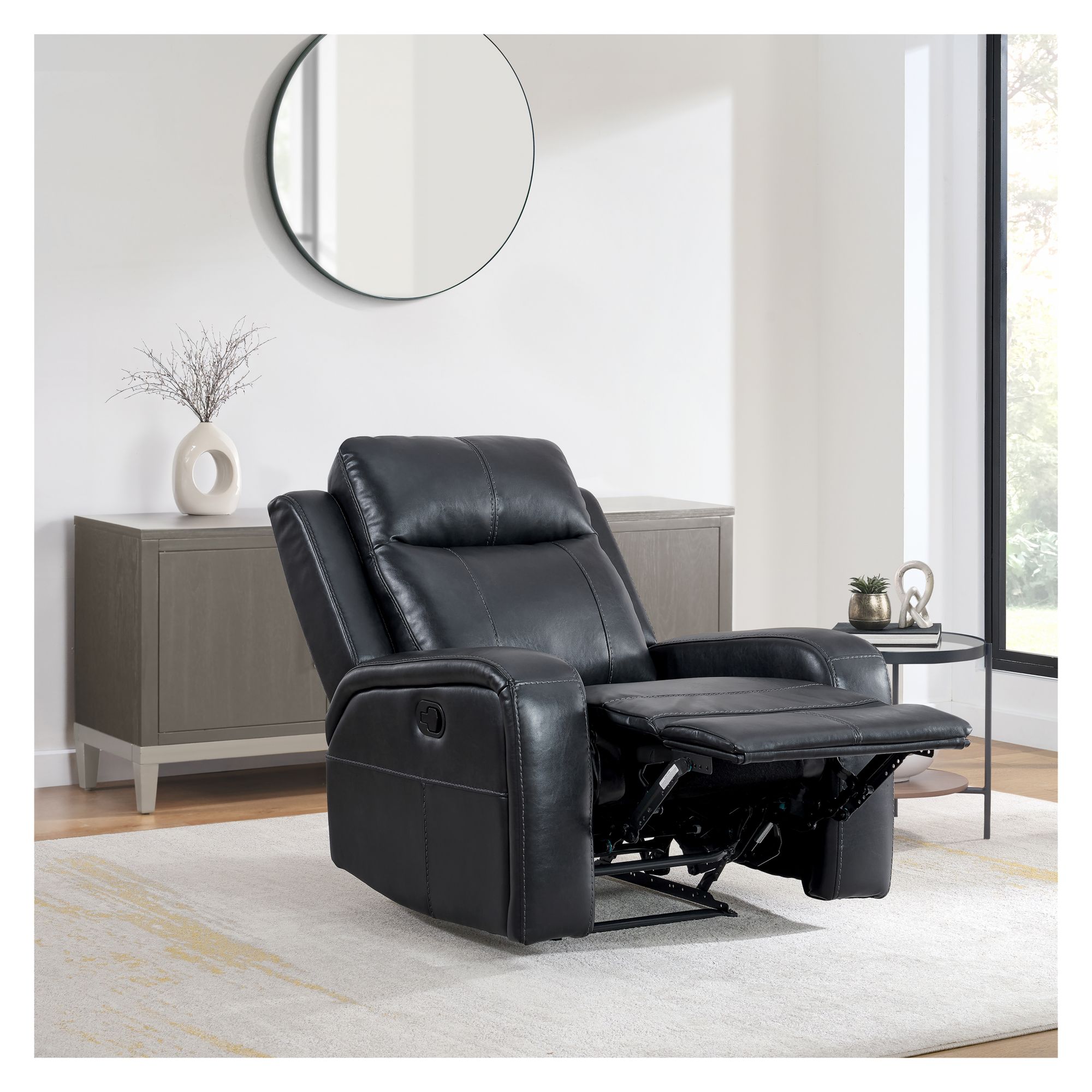 Room Sense Blakely Manual Recliner Black BJ s Wholesale Club