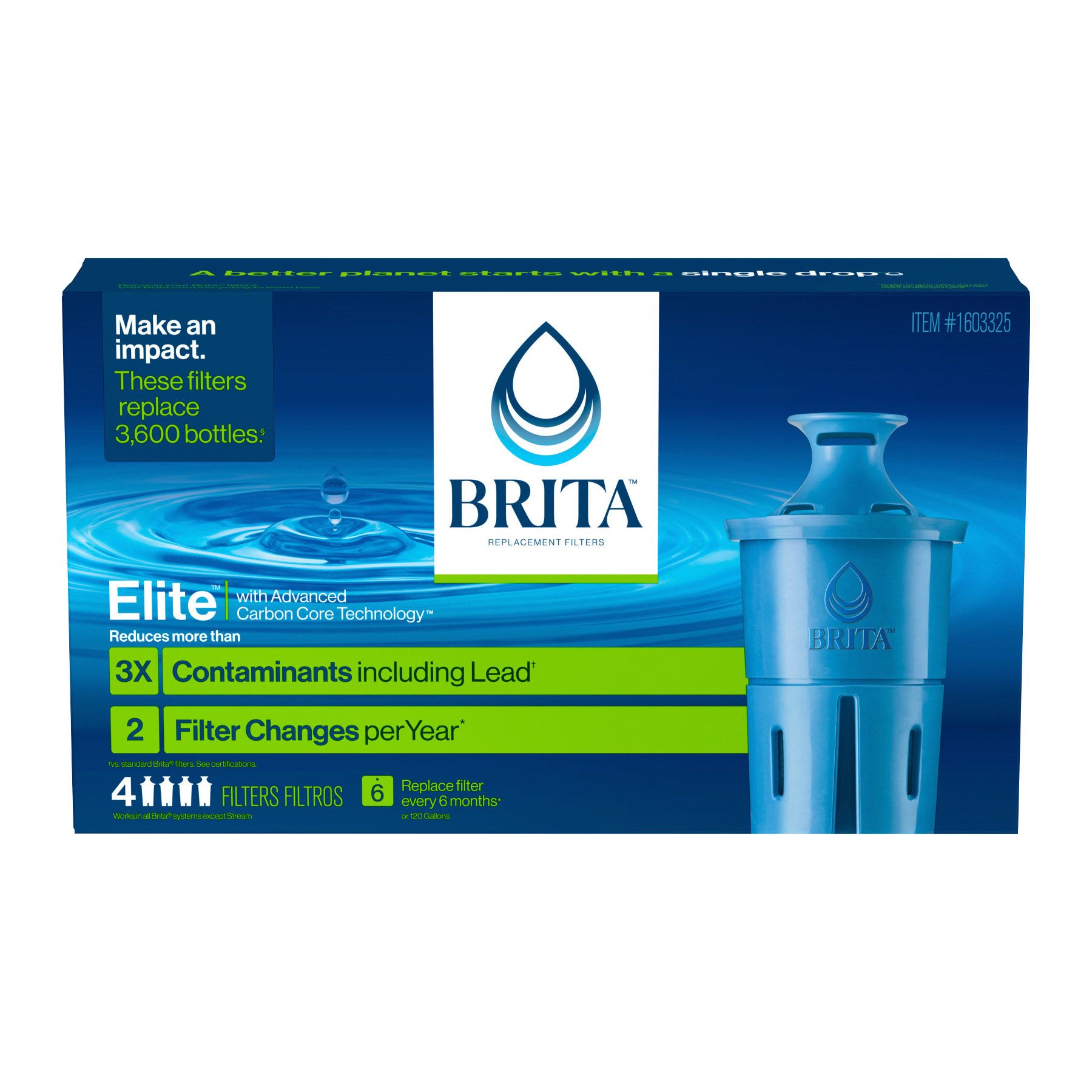 Brita Elite Replacement Water Filter,  4 ct.