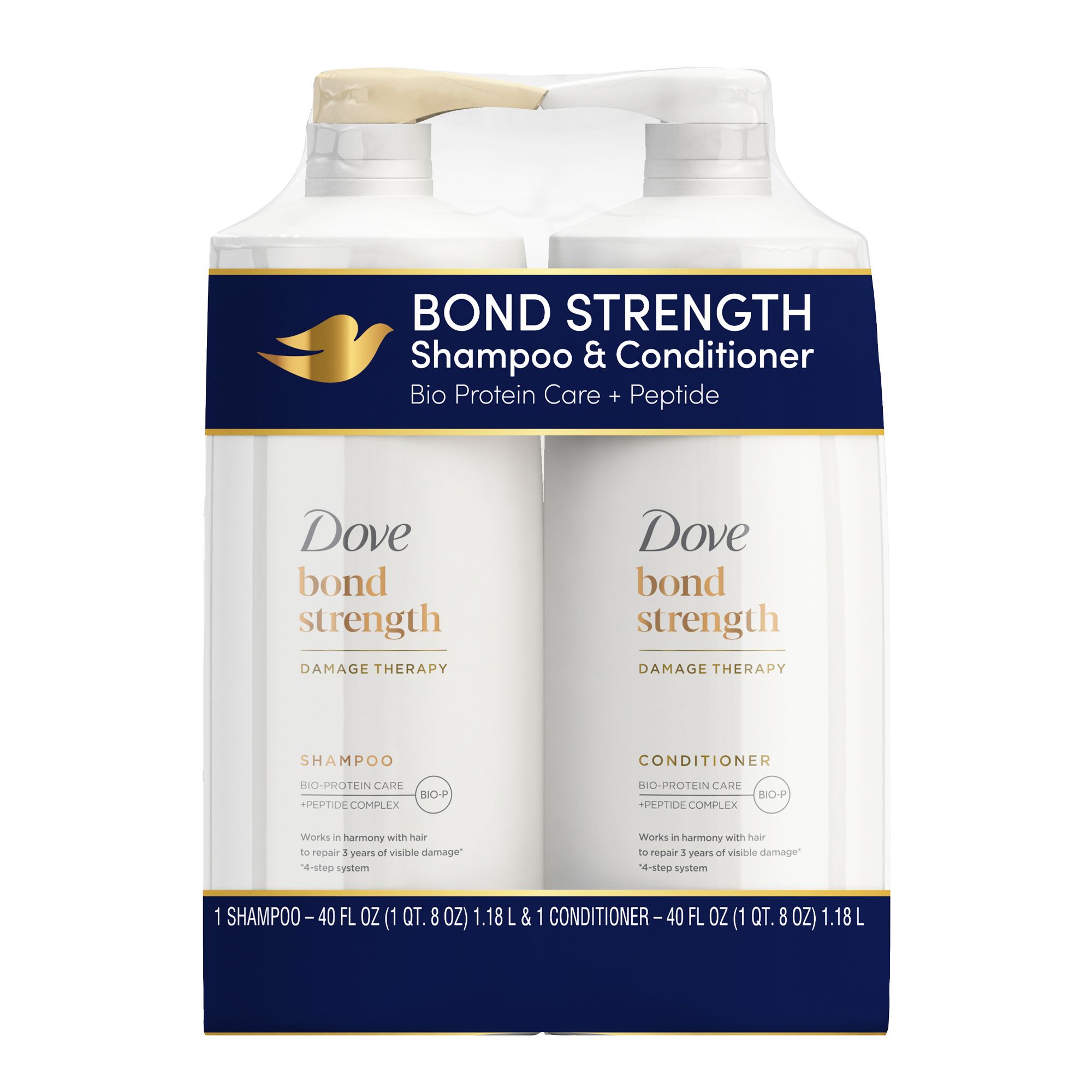 Dove Damage Therapy Bond Strength Shampoo & Conditioner, 2 Dove Damage Therapy Bond Strength Shampoo & Conditioner, 2