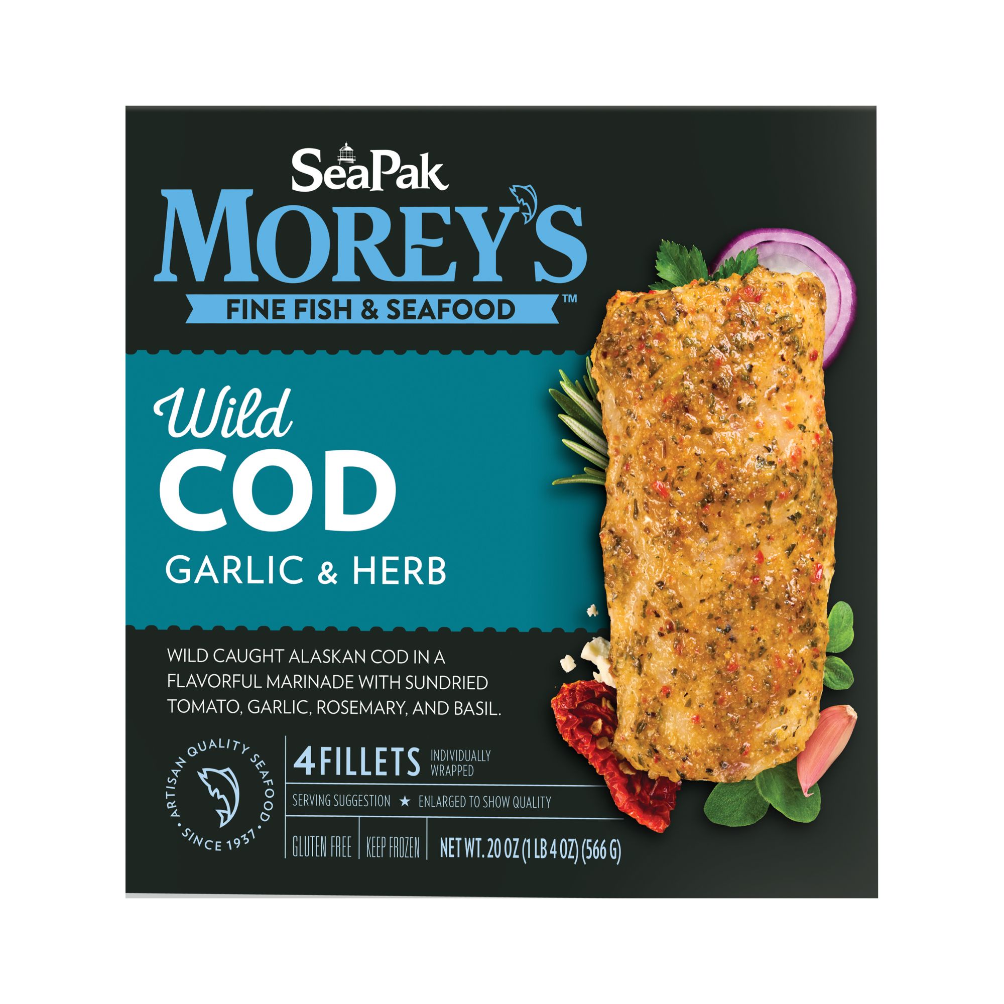 Morey's Garlic & Herb Marinated Wild Alaskan Cod Fillets | BJ's ...