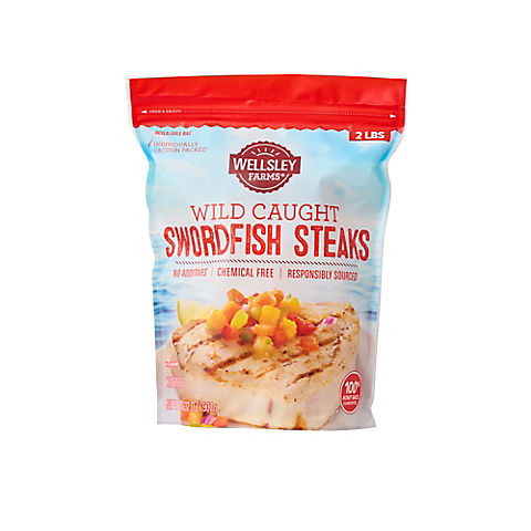 Wellsley Farms Wild-Caught Swordfish Steaks, 2 lbs.