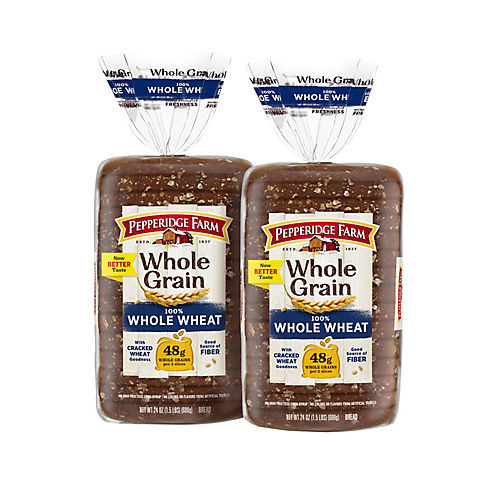 Pepperidge Farm Whole Grain 100% Whole Wheat Bread, 2 pk./24 oz.