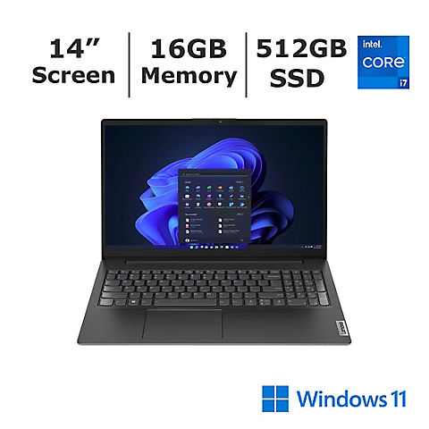 Lenovo V14 G3 14" Laptop IAP Core i7-1255U, 16GB Memory, 512GB SSD (1920x1080) - Black