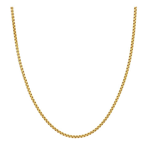 Men's Box Link Chain Necklace in 10k Yellow Gold