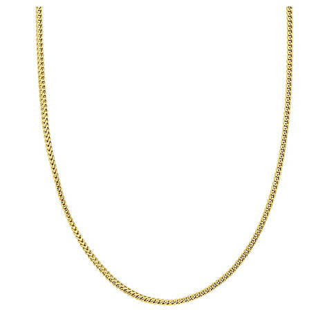 Men's Franco Link Necklace in 10k Yellow Gold
