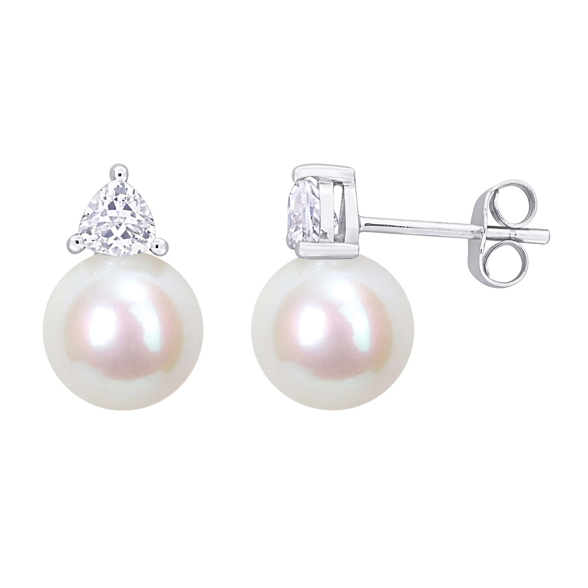 Pearl with White Sapphire