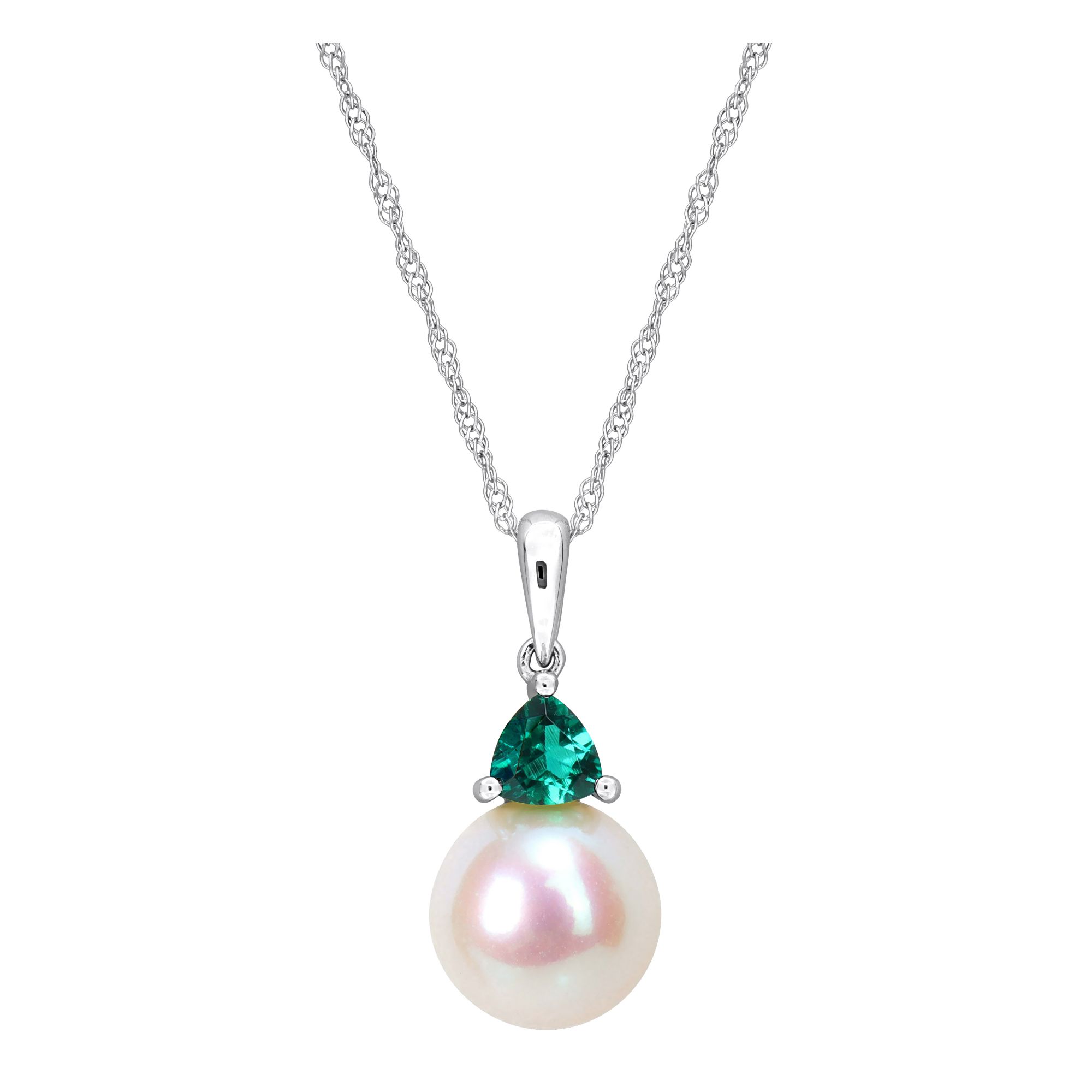 Pearl with Emerald