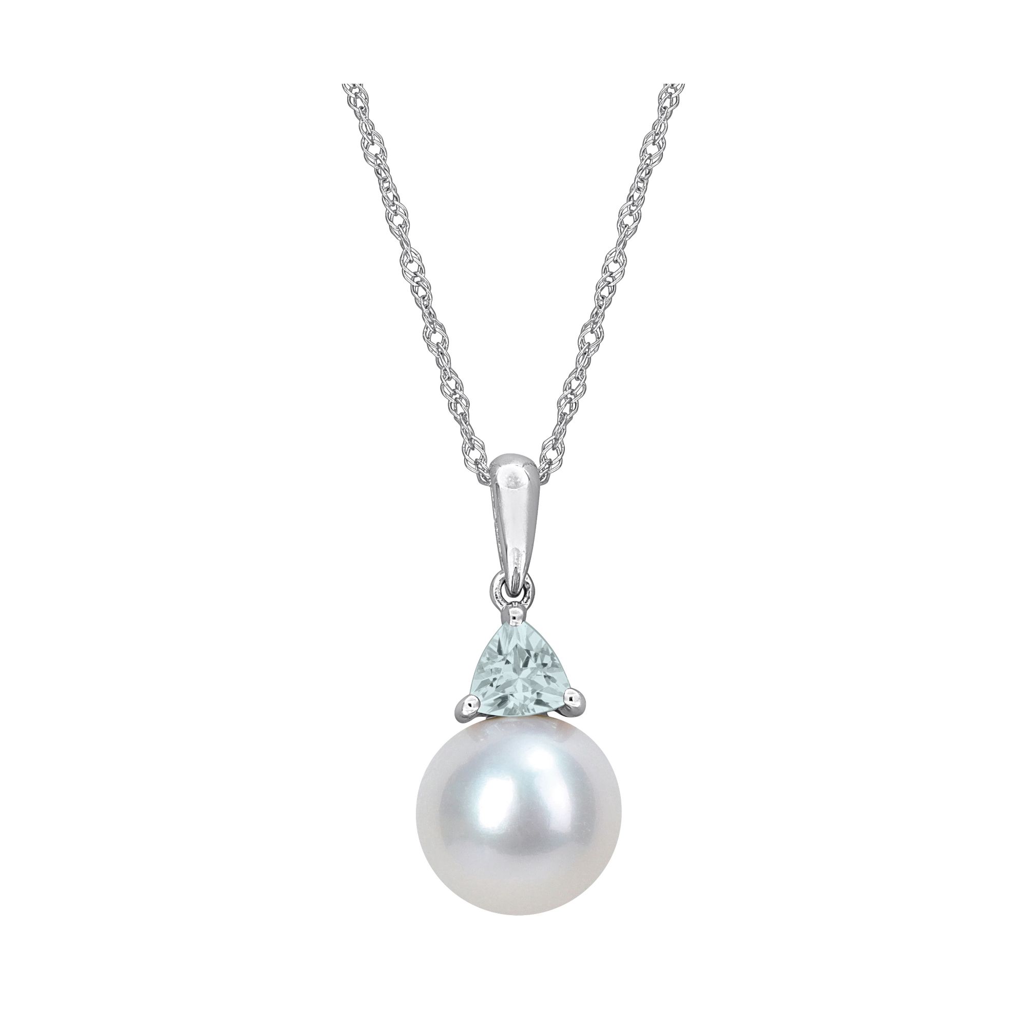 Pearl with Aquamarine