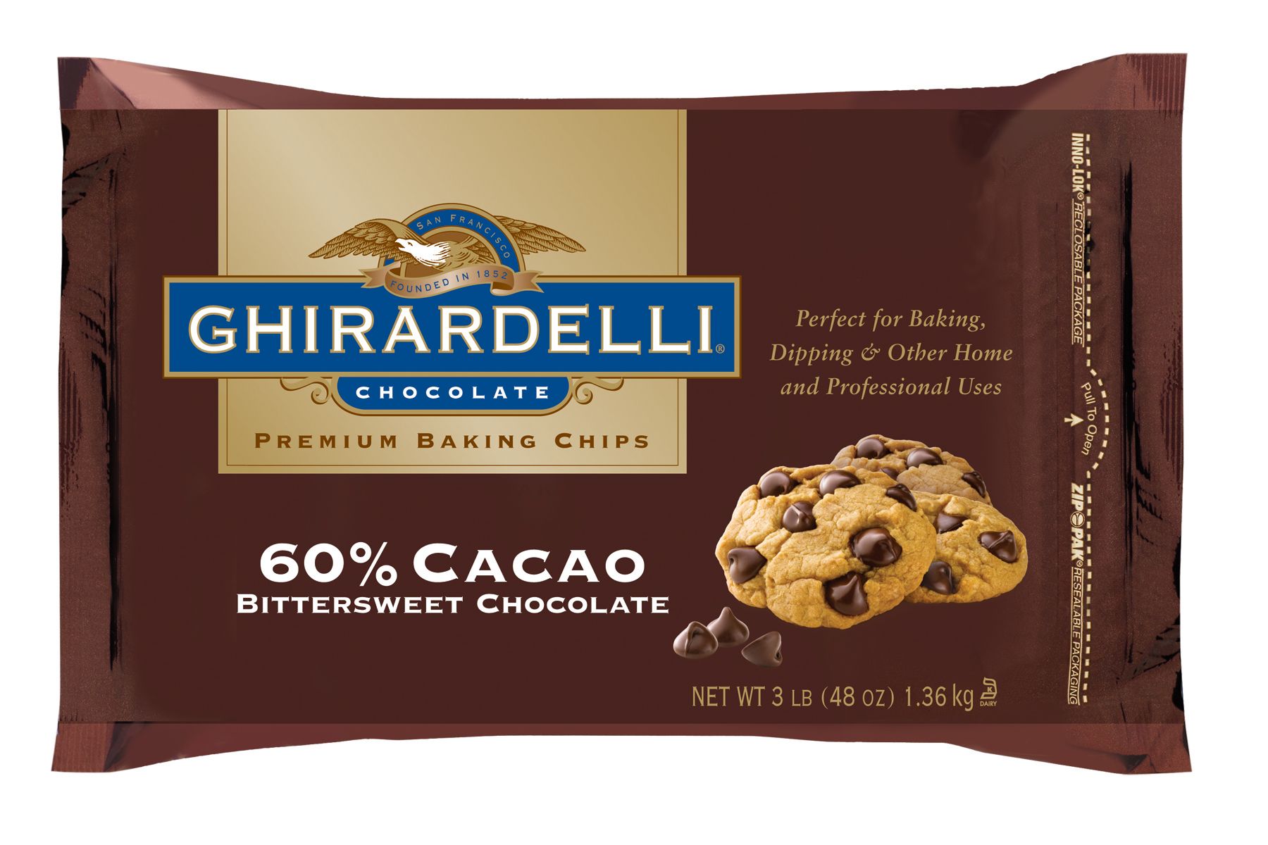 Ghirardelli 60 Bittersweet Cacao Chocolate Chips Bjs Wholesale Club