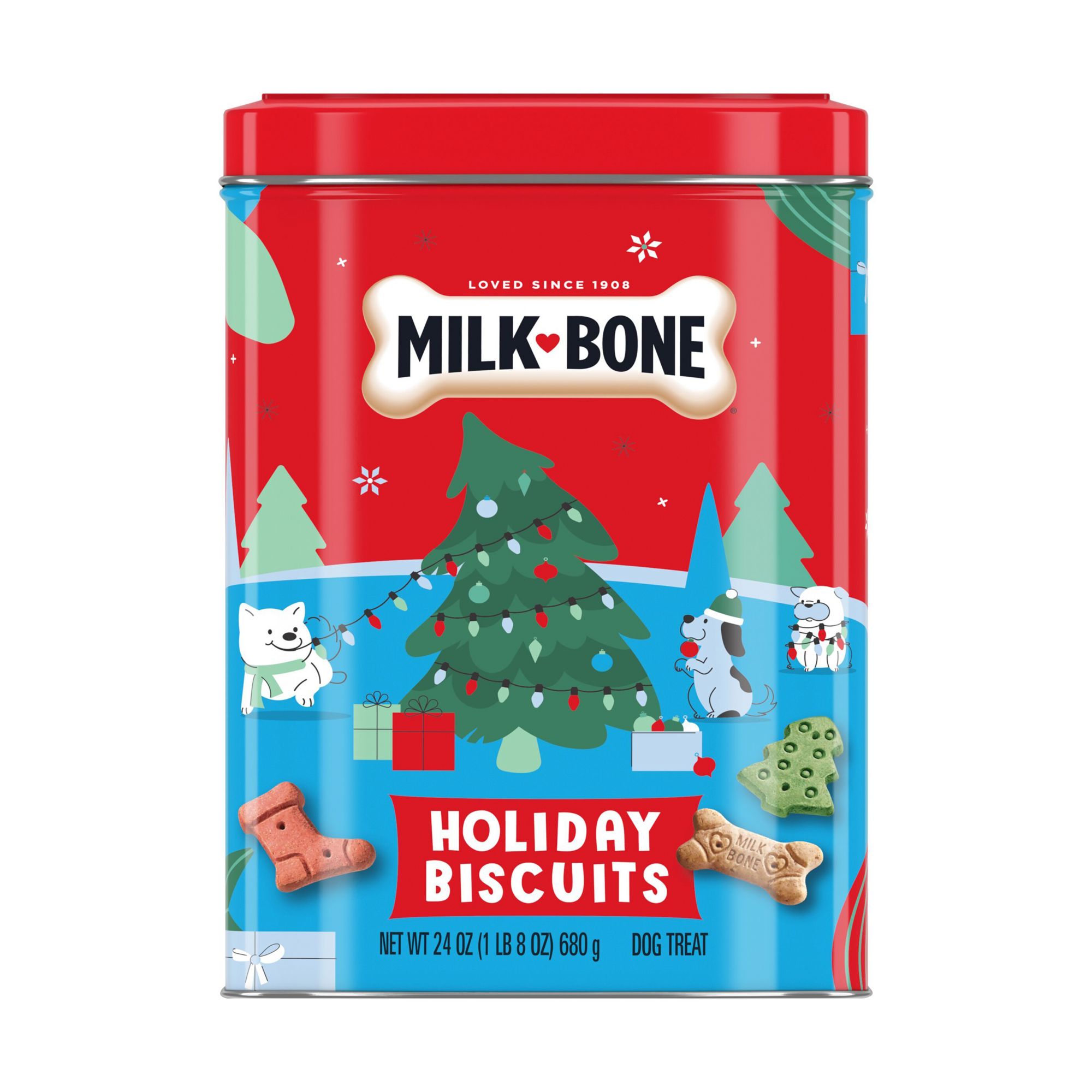 Milk-Bone Holiday Crunchy Dog Biscuits, 24 oz. Collectible Tin
