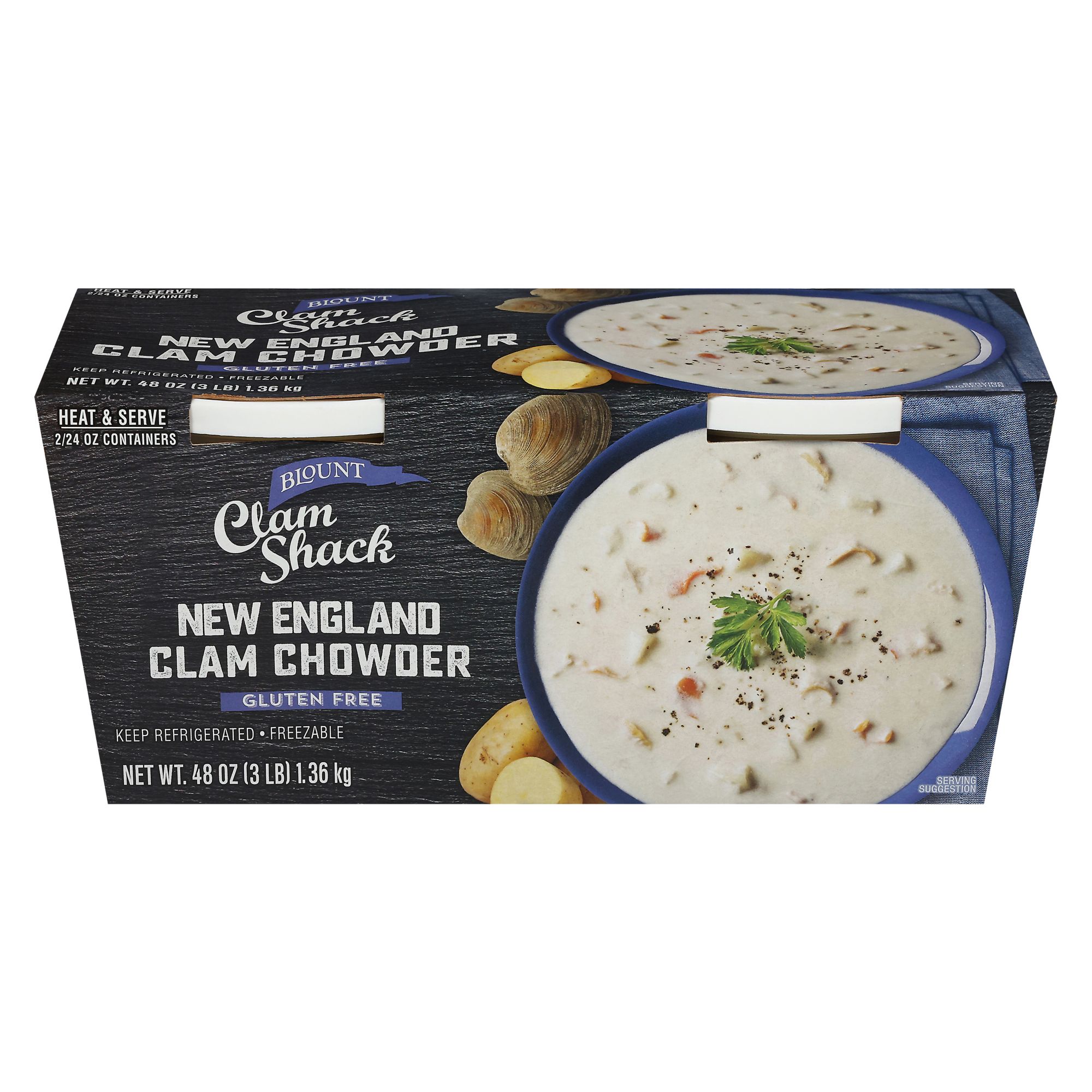 Blount Clam Shack New England Clam Chowder Soup Cup, 2 pk./24 oz. | BJ ...