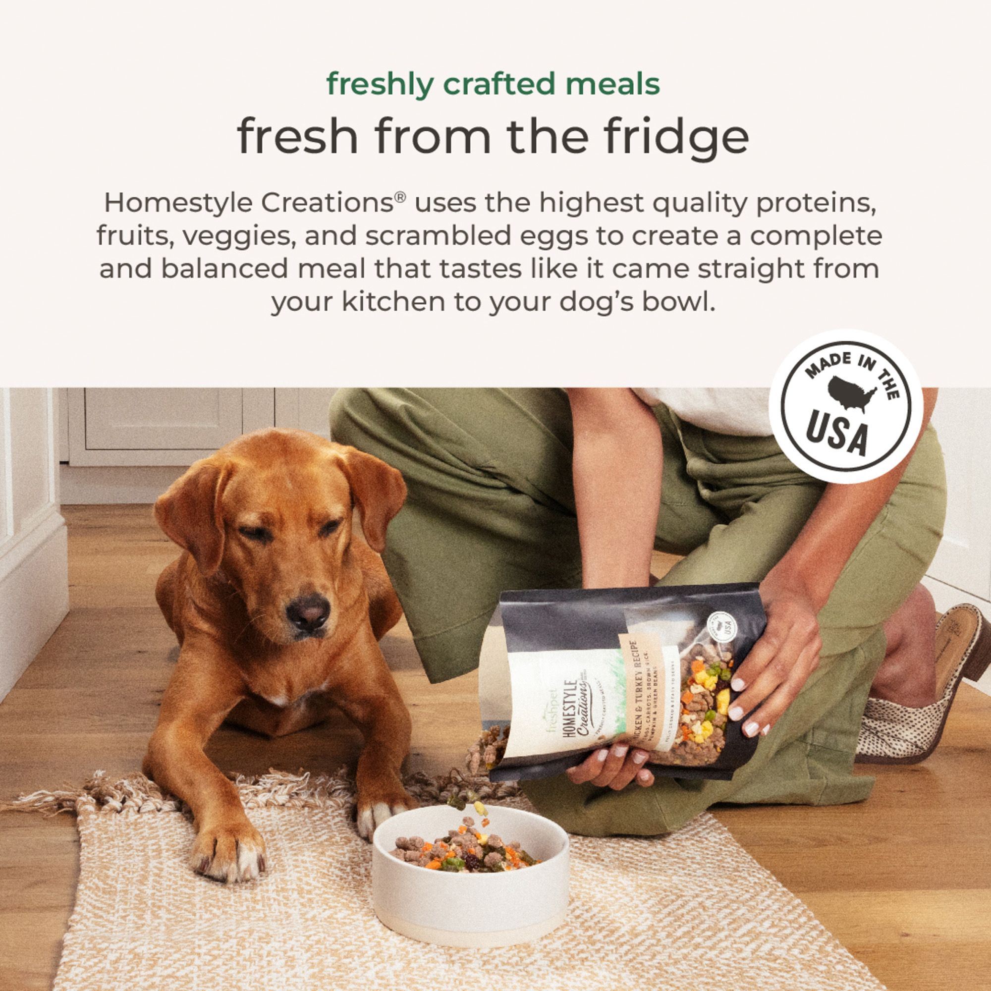 Freshpet Homestyle Creations Fresh Dog Food - Chicken & Turkey with Veggies, 2 lbs.