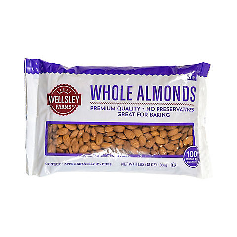 Wellsley Farms Whole Almonds, 48 oz.