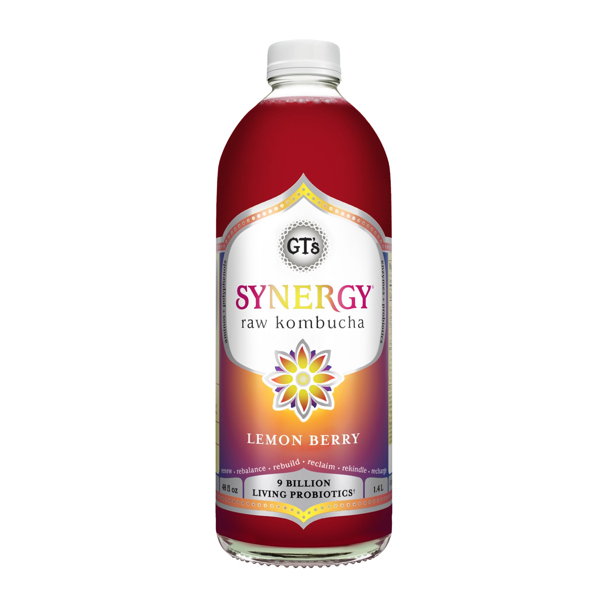 GT's Synergy Lemon Berry Kombucha, 48 oz. | BJ's Wholesale Club