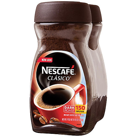 Nescafe Clasico Dark Roast Instant Coffee, 2 jars (10.5 oz. each)