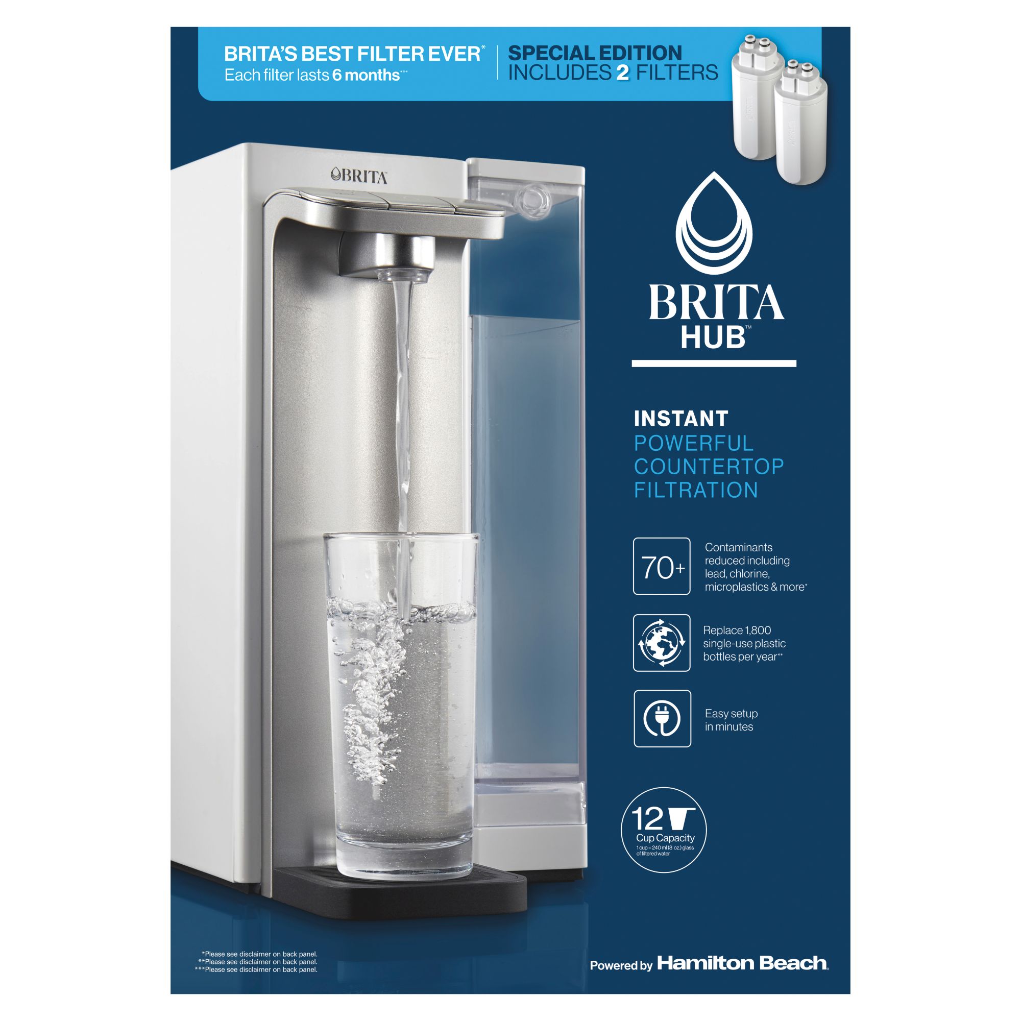 NEW Brita Hub Countertop Filtration with 6m Filter outlet Included