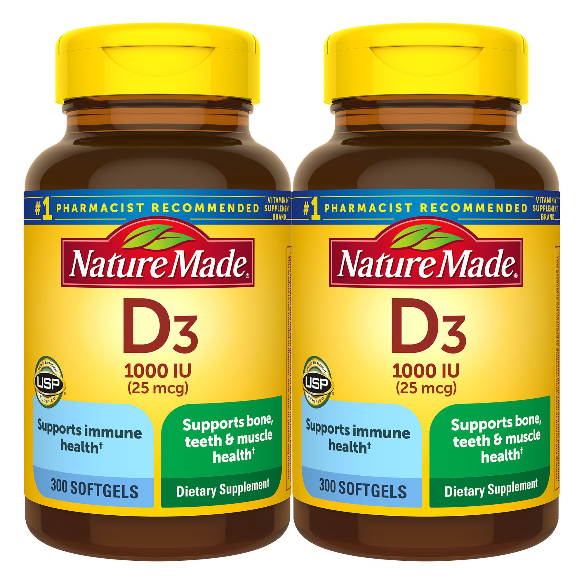 Nature Made Vitamin D3 Tablets, 1000 IU, 300 ct. - BJs Wholesale Club
