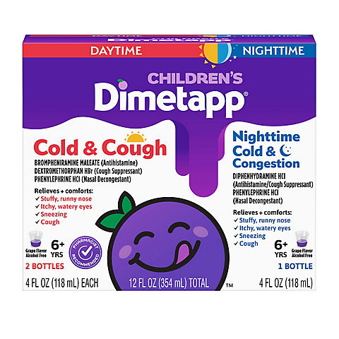 Dimetapp Children's Day and Night Liquid Cold Medicine, 3 pk.