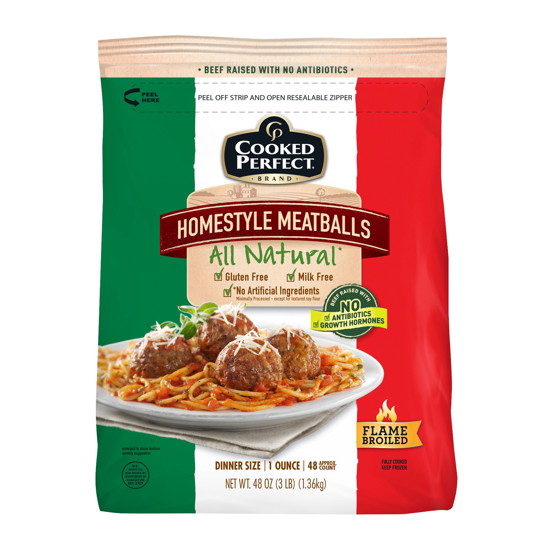 Cooked Perfect All Natural Homestyle Meatballs 3 Lbs Bjs Wholesale