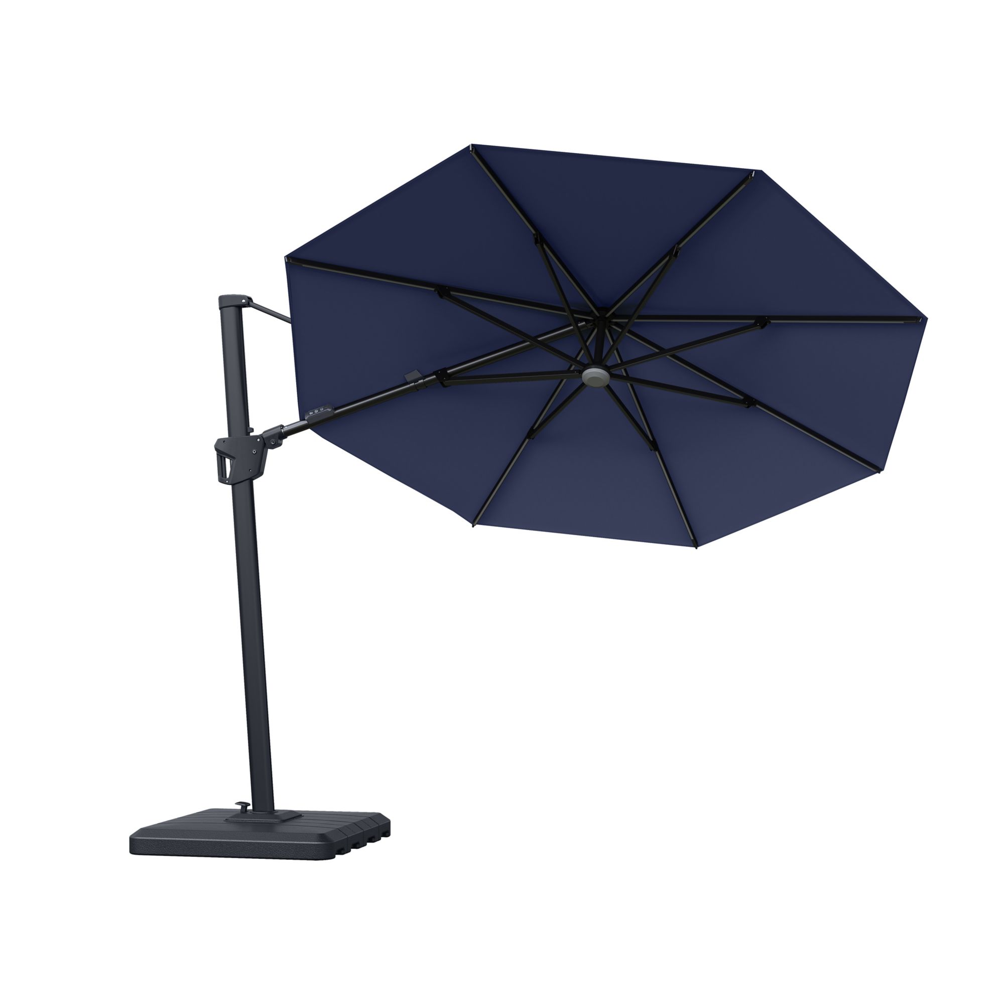 Villa By Sunvilla 11' Offset LED Umbrella – Navy