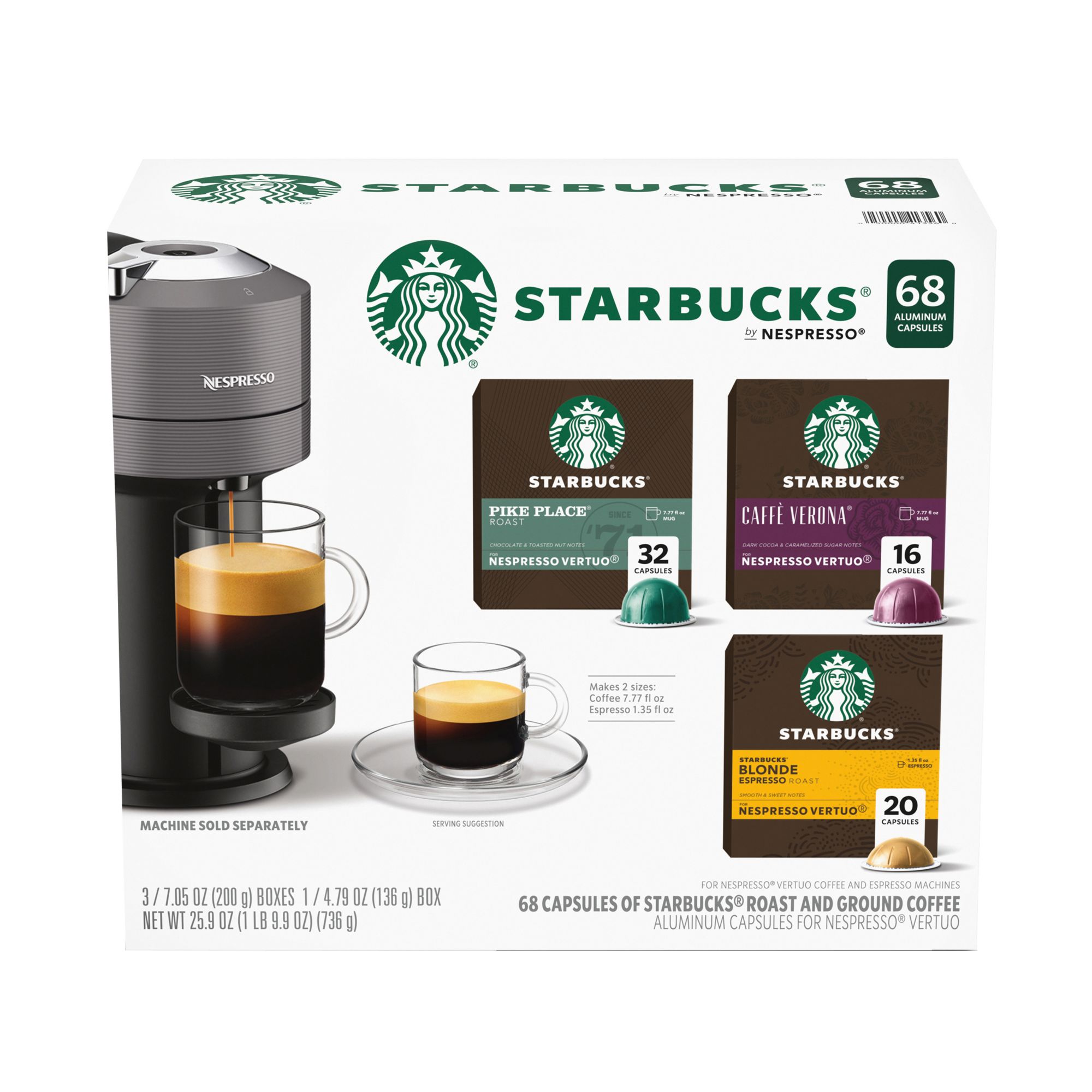 Starbucks by Nespresso Pods Variety Pack 68 ct. BJ s Wholesale Club