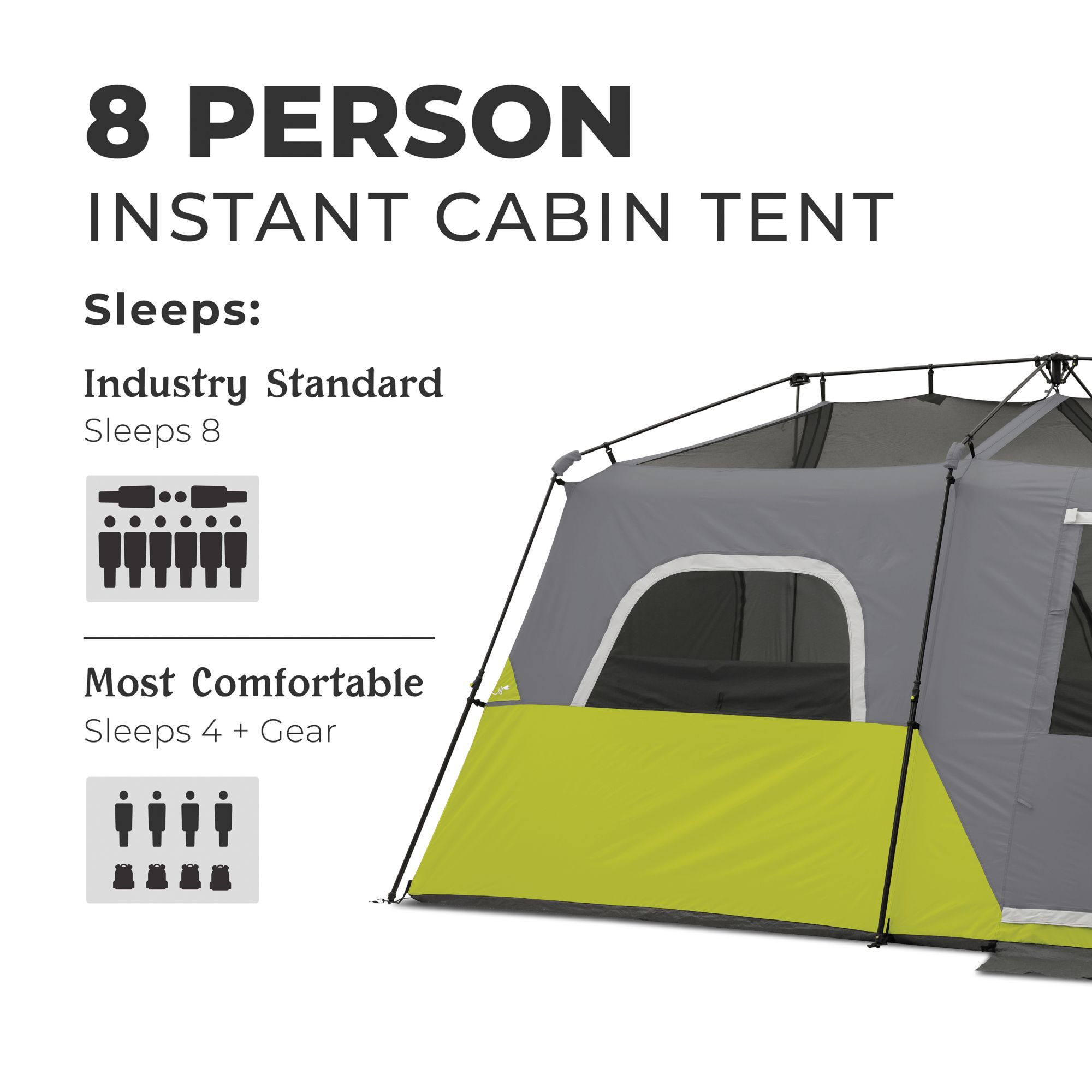 CORE Equipment 8 Person Instant Cabin Tent