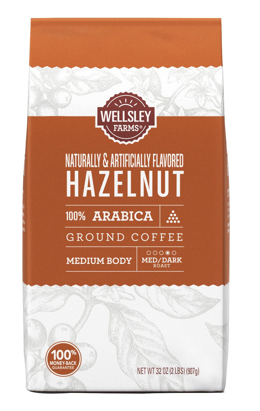 Wellsley Farms Hazelnut Ground Coffee, 32 Oz