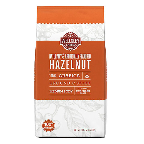 Wellsley Farms Hazelnut Ground Coffee, 32 oz.