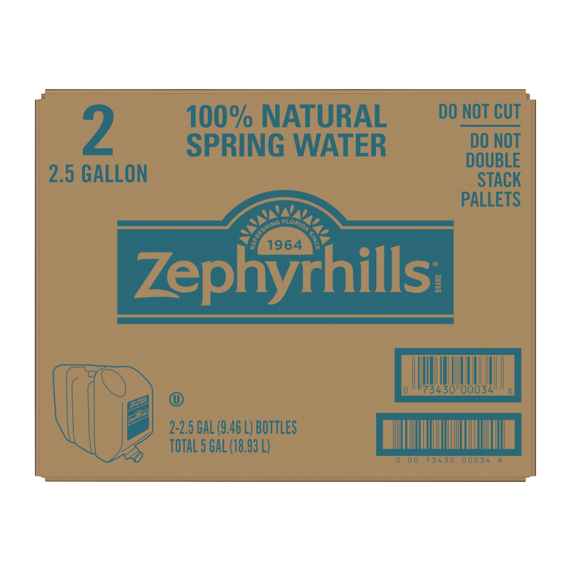 Zephyrhills 100% Natural Spring Water, 2 pk.
