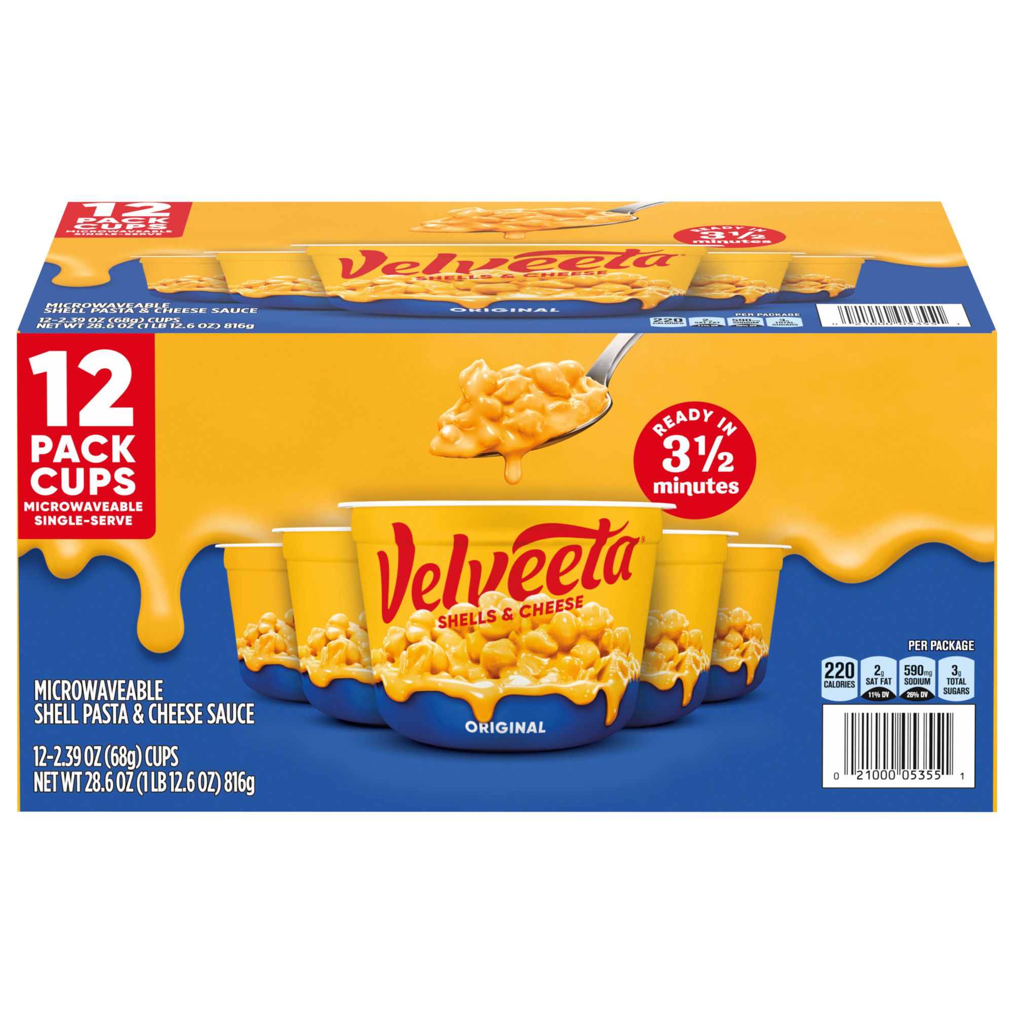 Kraft Macaroni & Cheese Cups, Original Flavor, 12 ct.