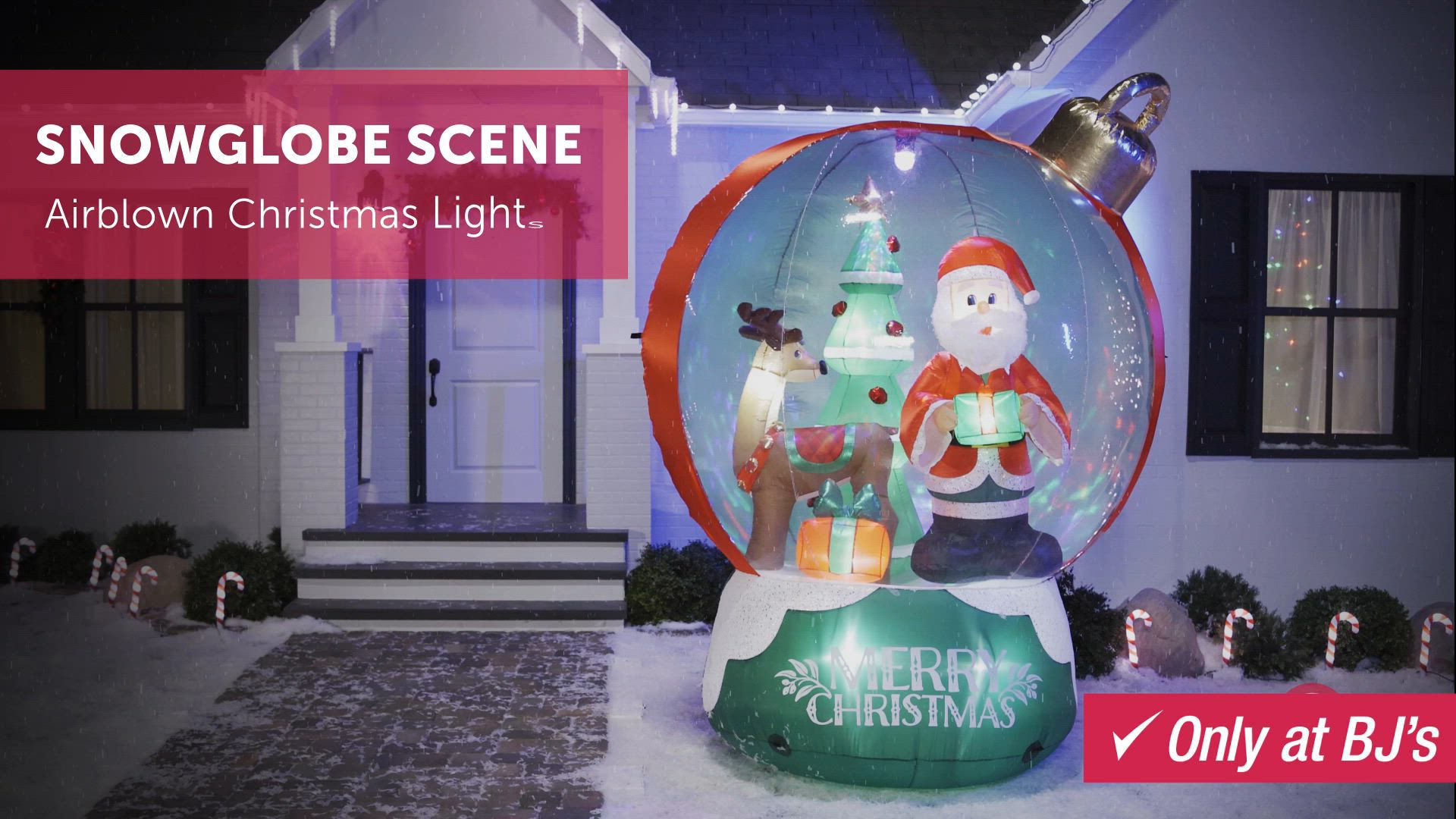 Gemmy Christmas Inflatable Snow Globe Scene with Light Show