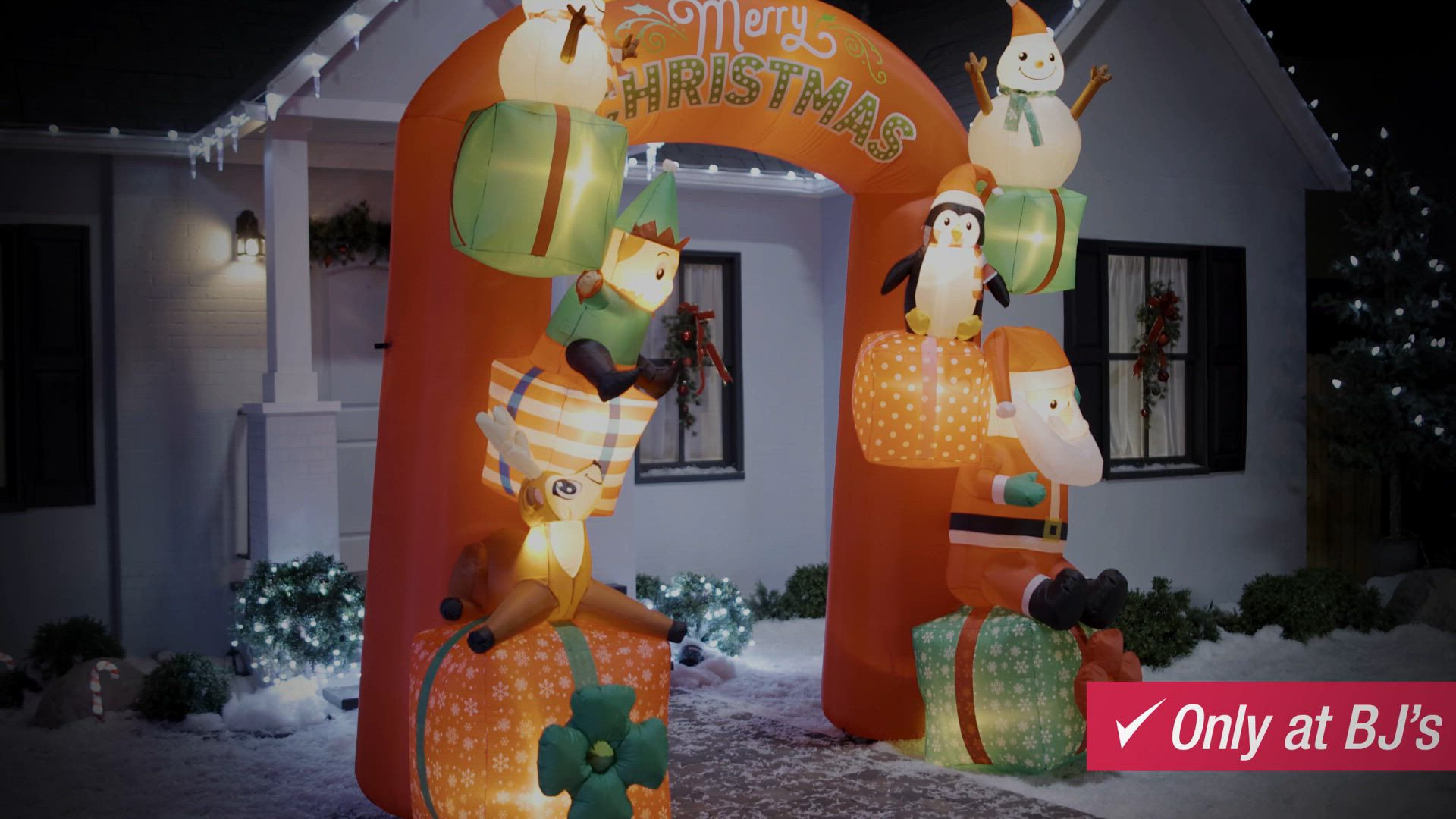 Airblown Holiday Lights Christmas Totem Stack Archway