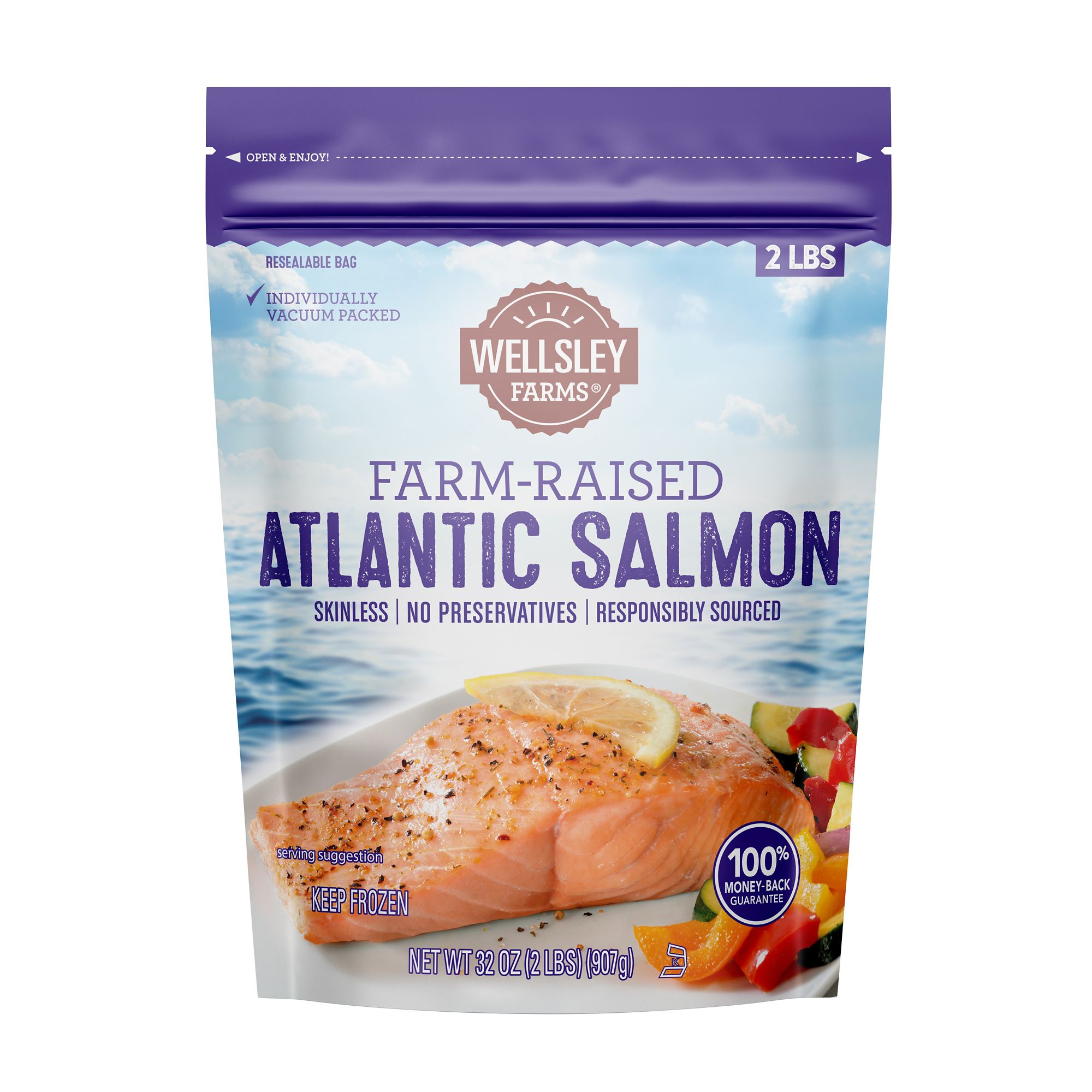 Wellsley Farms Farm Raised Atlantic Salmon 2 Lbs Bjs Wholesale Club