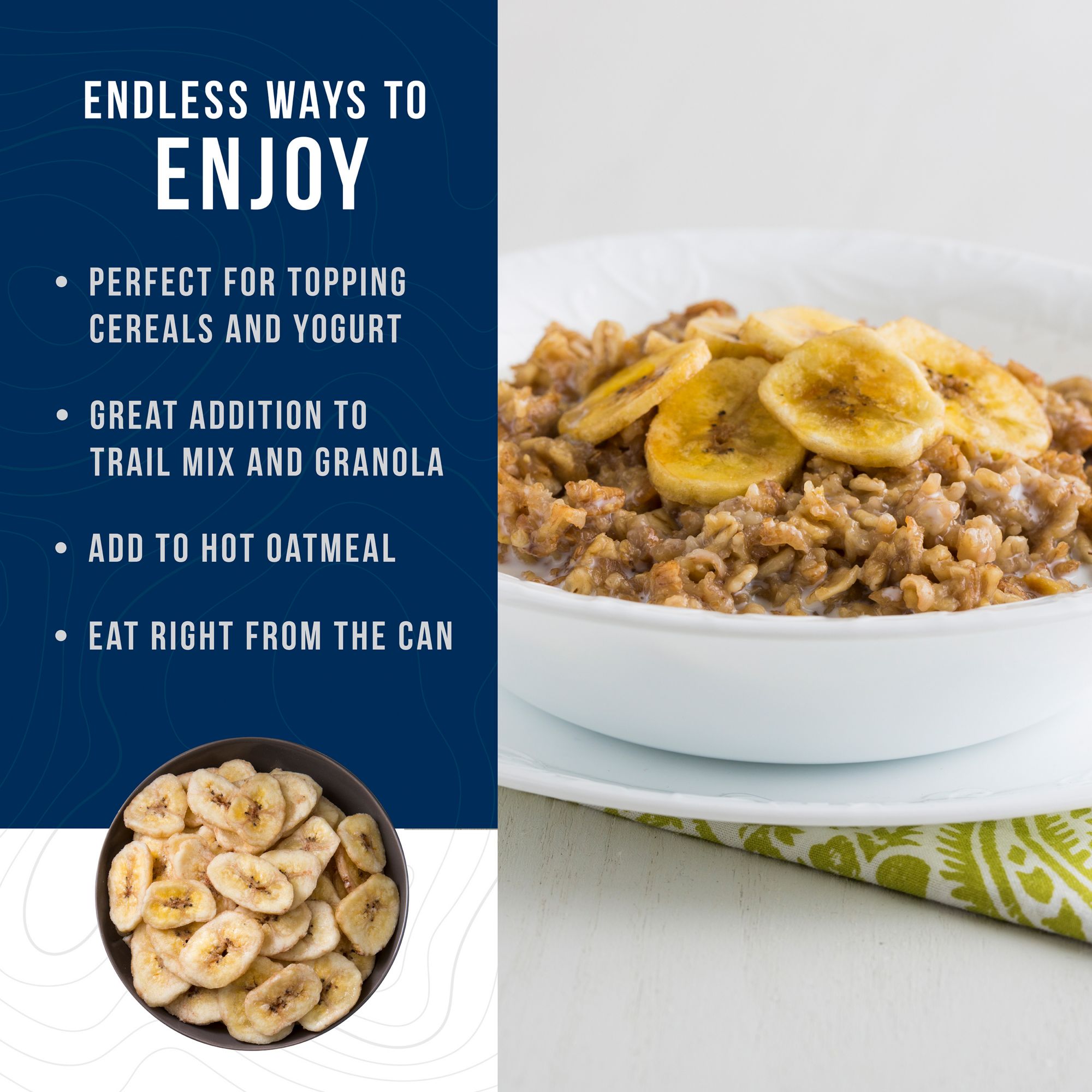 Augason Farms Sweetened Banana Chips Can, 33 oz.