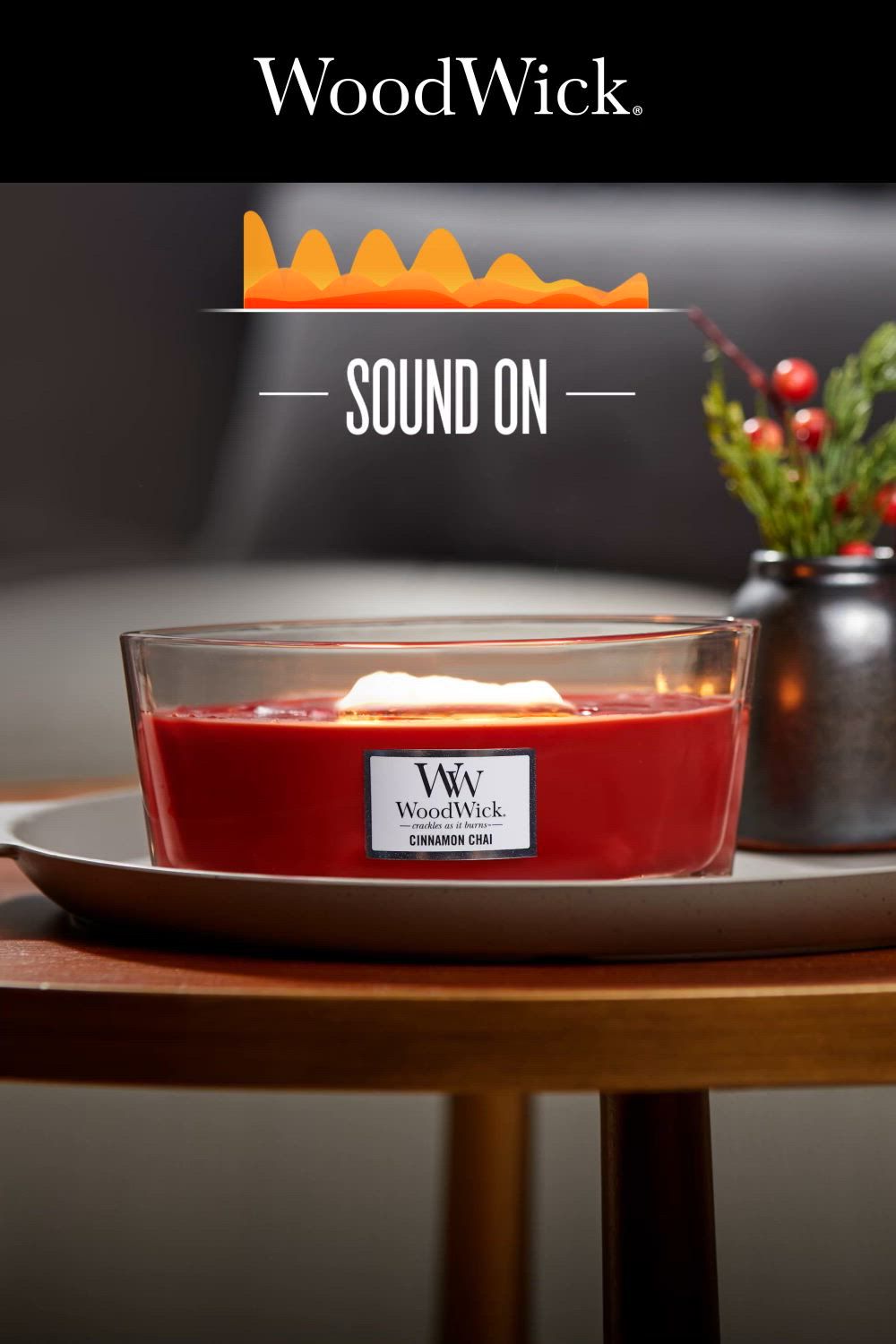 Woodwick Ellipse Cinnamon Chai Candle