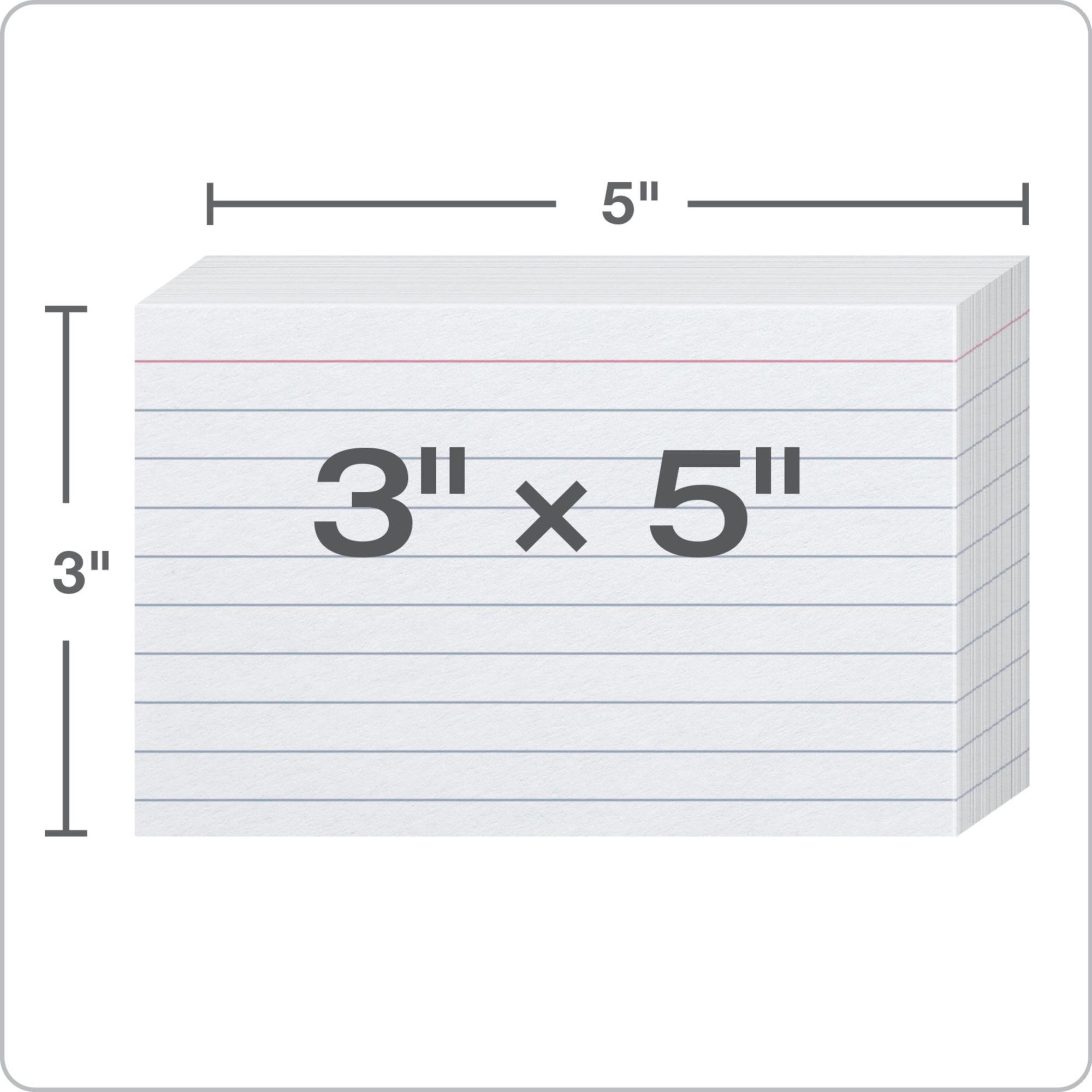 Oxford White Commercial Index Cards, 3 x 5, Ruled, 1000 Per Pack, 2 Packs