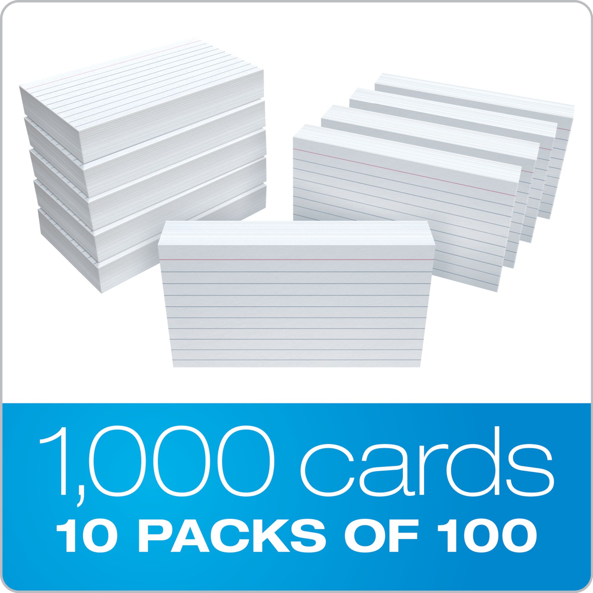 Oxford Index Cards, 3 x 5, Ruled, White - 100 pack