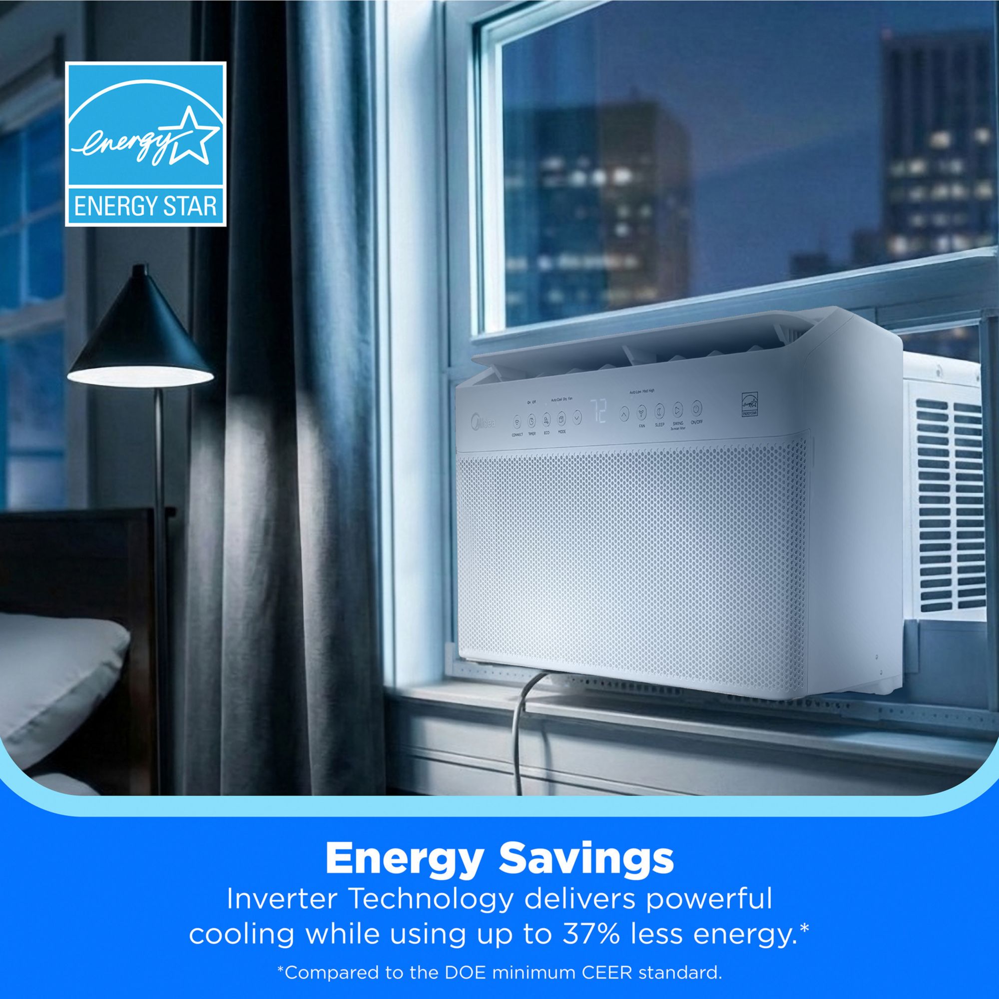 Midea 10,000 BTU DOE U-Shaped Smart Window Air Conditioner