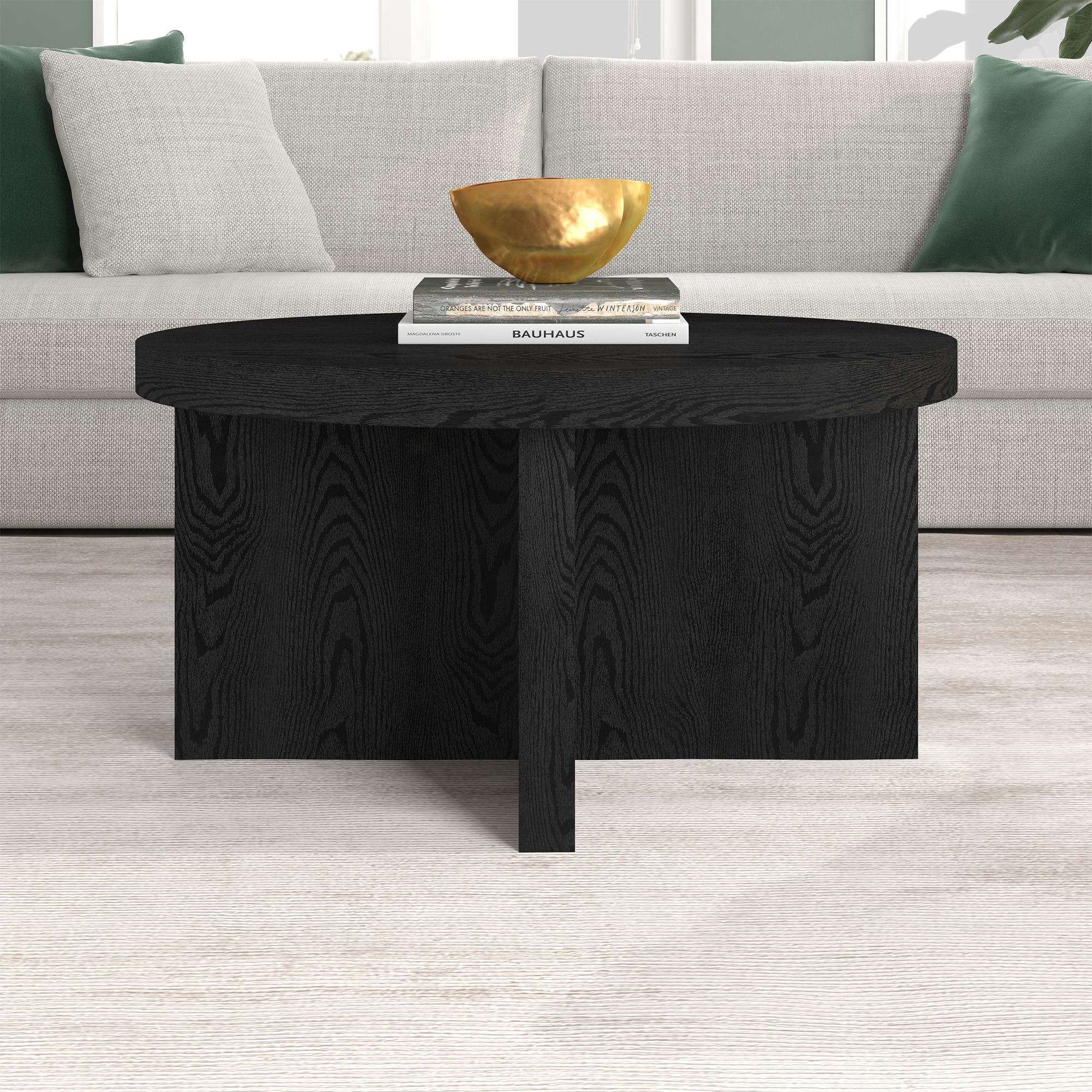 Elna 33" Wide Round Coffee Table (Select Color)