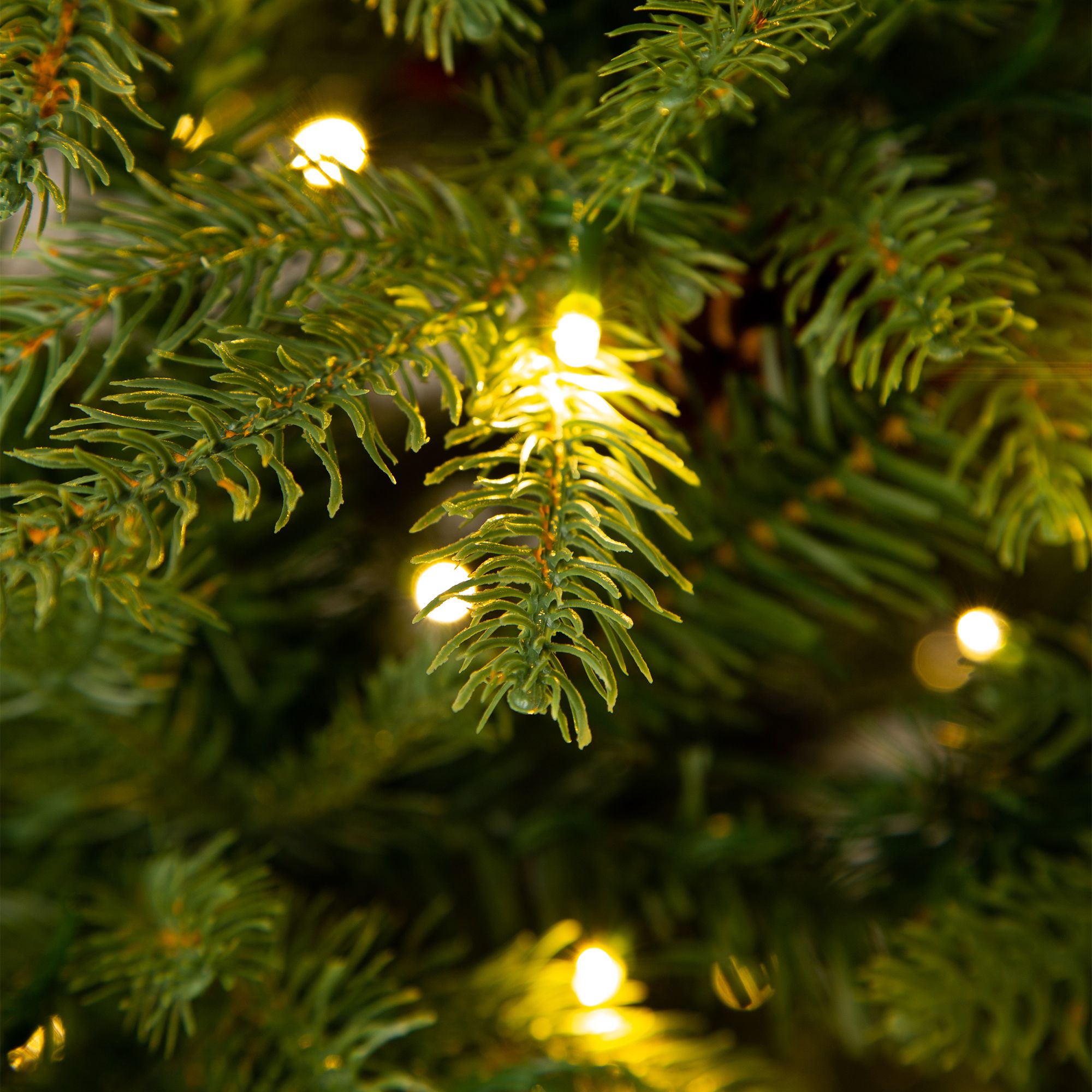 Glitzhome 6' Pre-Lit Fir Slim Christmas Tree with Remote