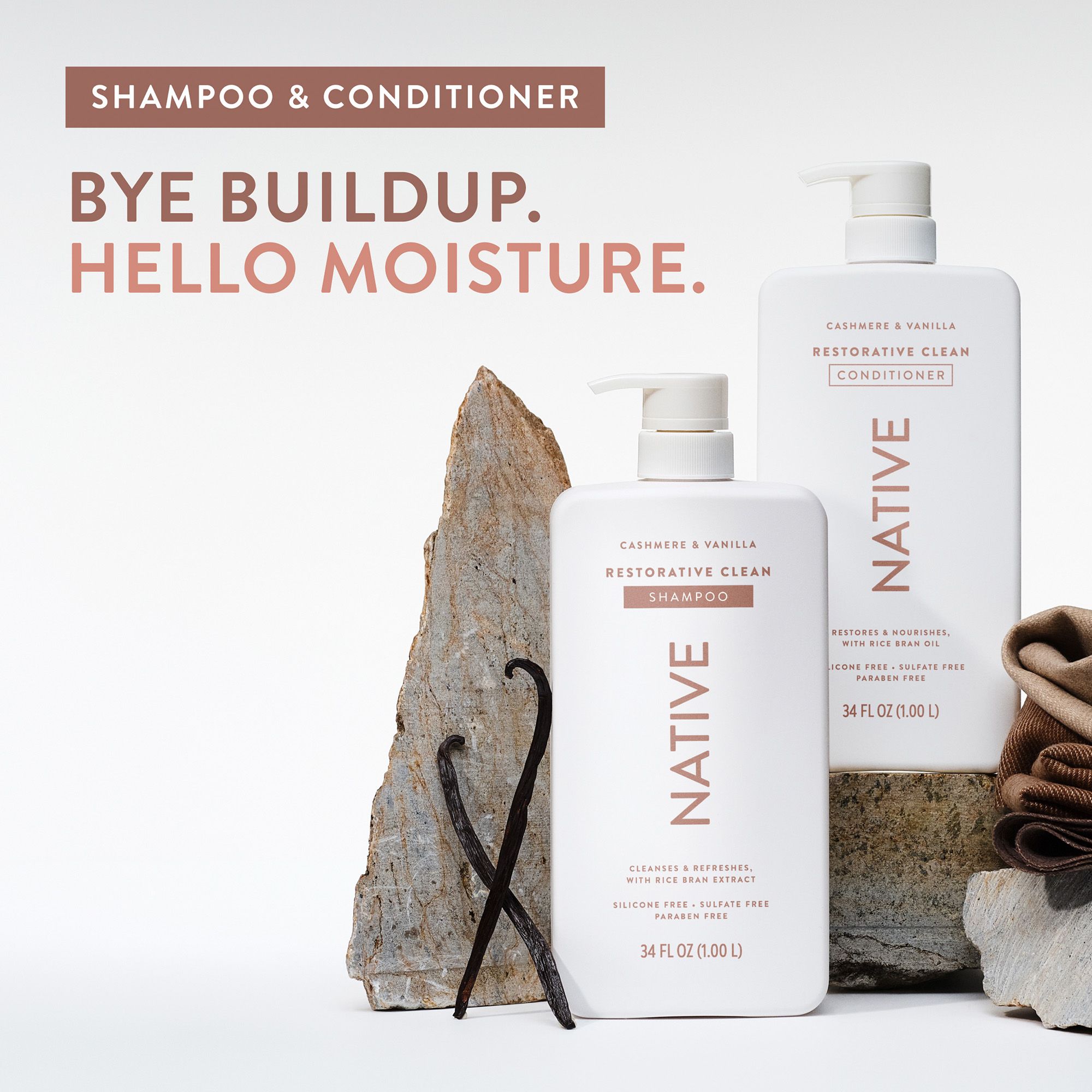 Native Cashmere & Vanilla Shampoo and Conditioner Set, 68 fl. oz.