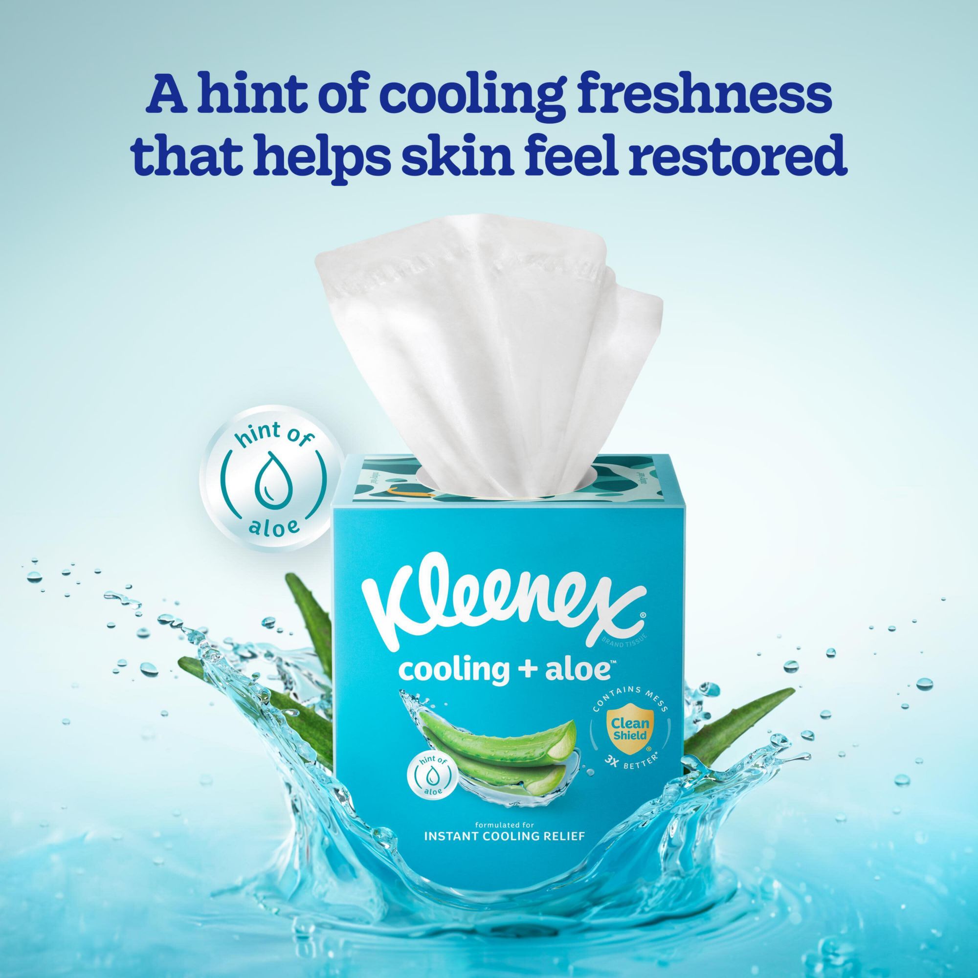 Kleenex Cooling + Aloe 2-Ply Facial Tissues, 8 pk./50 tissues per box